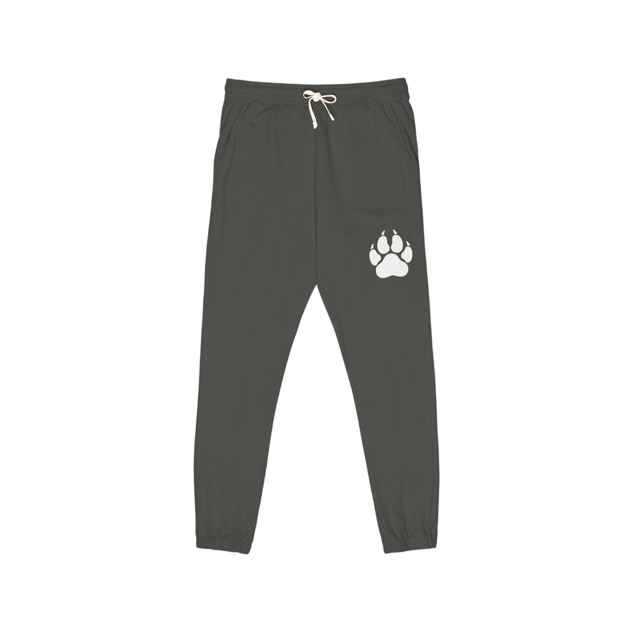 Paw Print Embroidered Fleece Sweatpants — Cozy Joggers