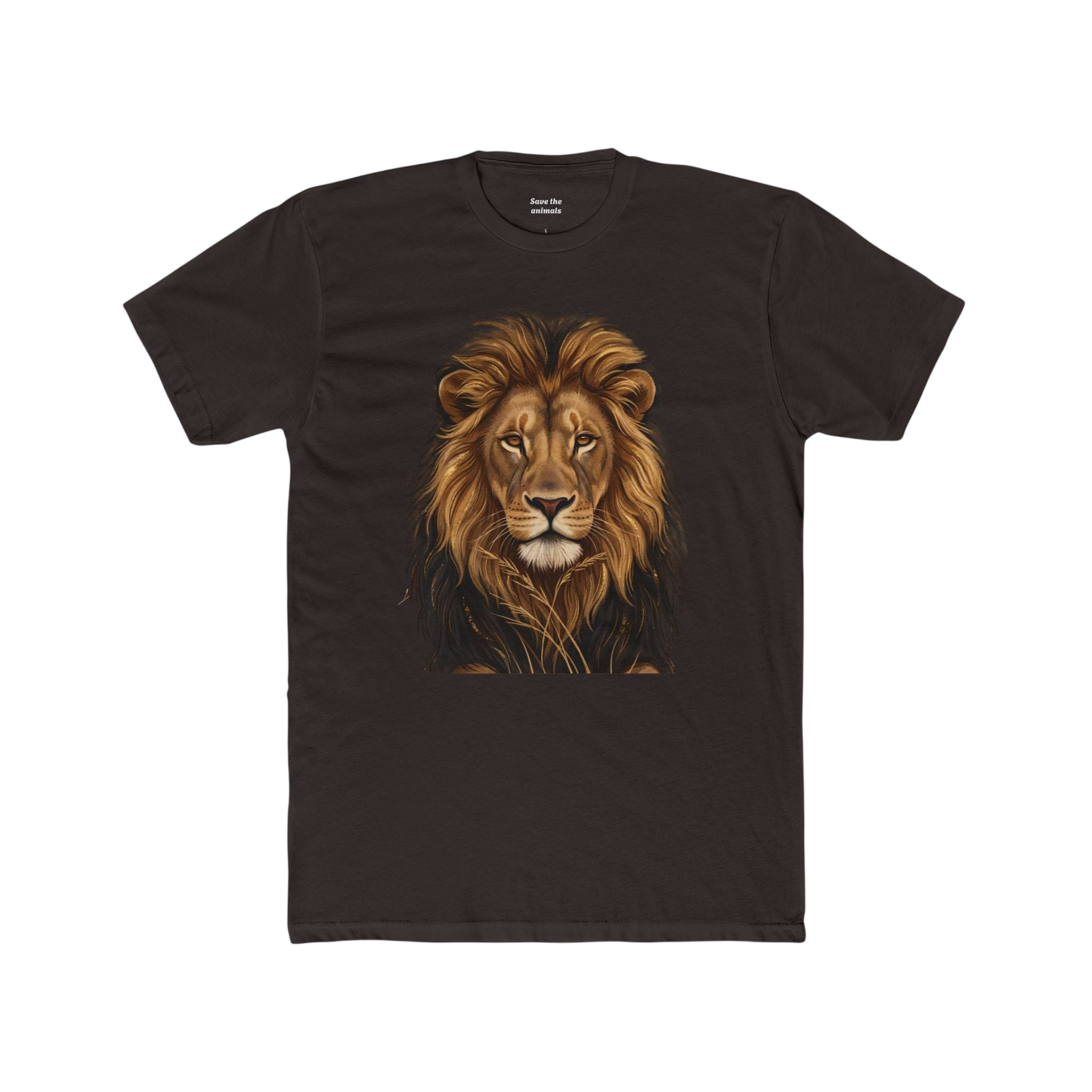 Lion Portrait T-Shirt — Majestic Realistic Lion Face Tee