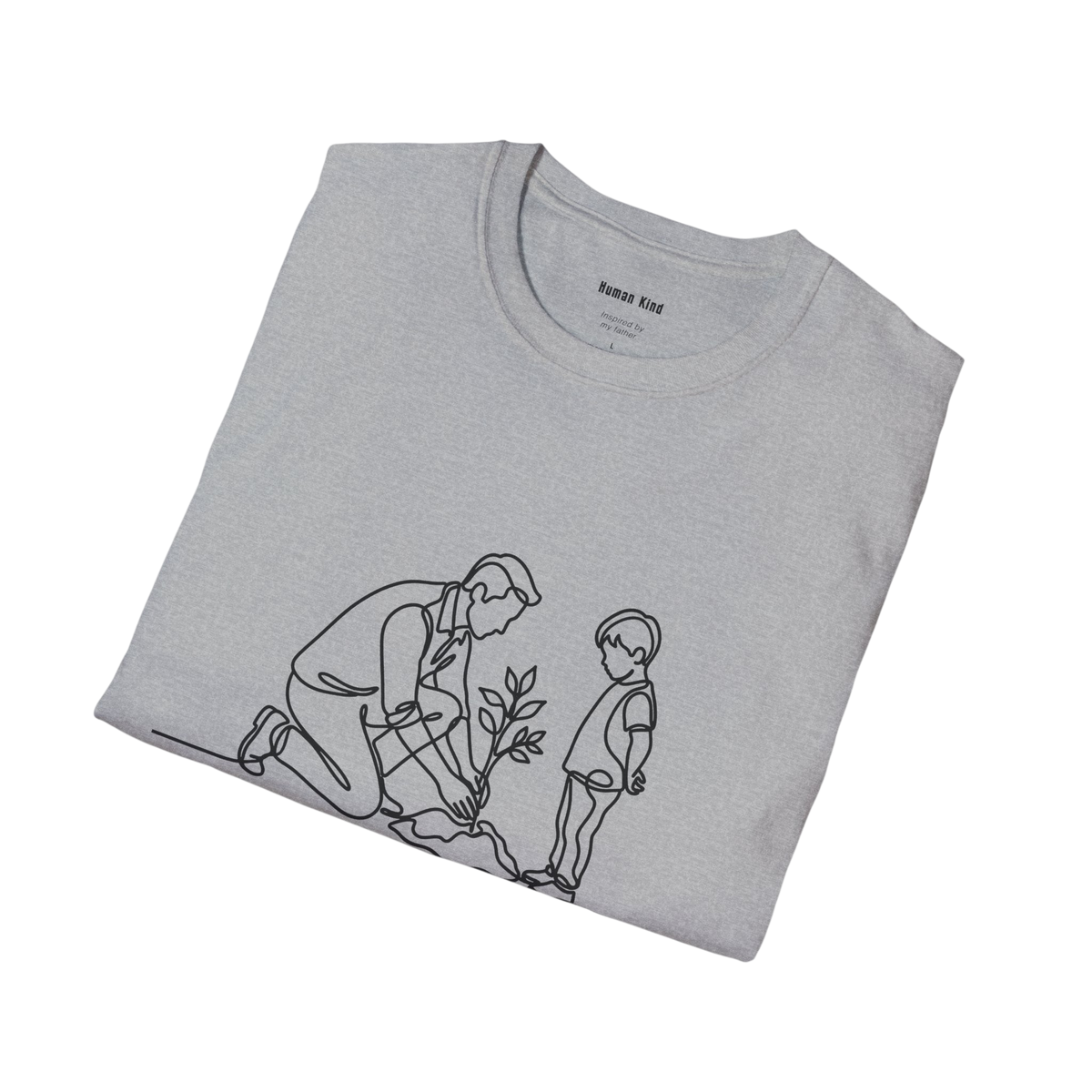 Planting Tomorrow Grey Graphic T-shirt on 100% cotton