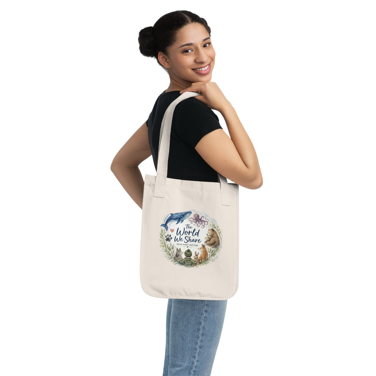 The World We Share Canvas Tote