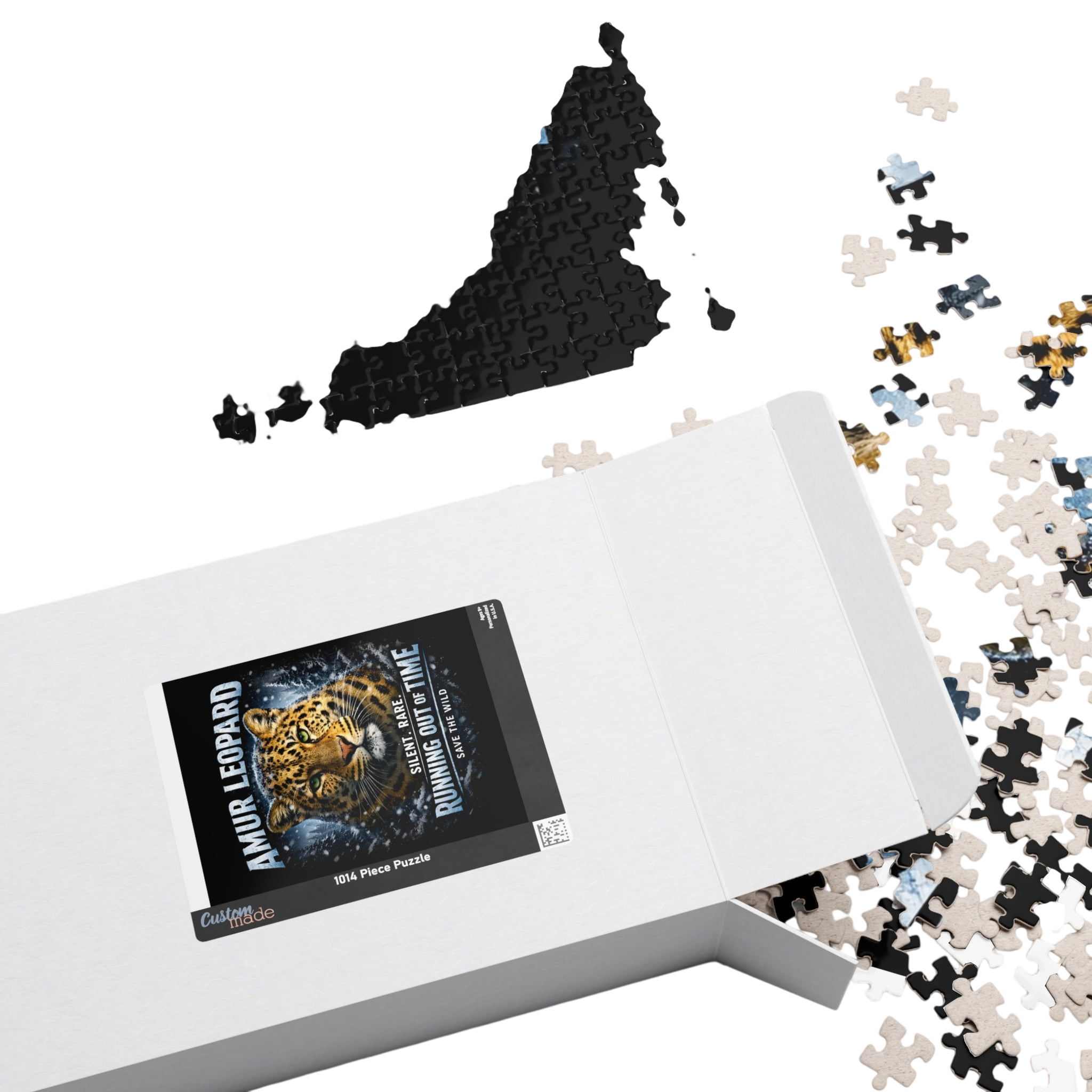 Amur Leopard Puzzle — "Running Out of Time" Wildlife Conservation Jigsaw (252–1014 pcs)