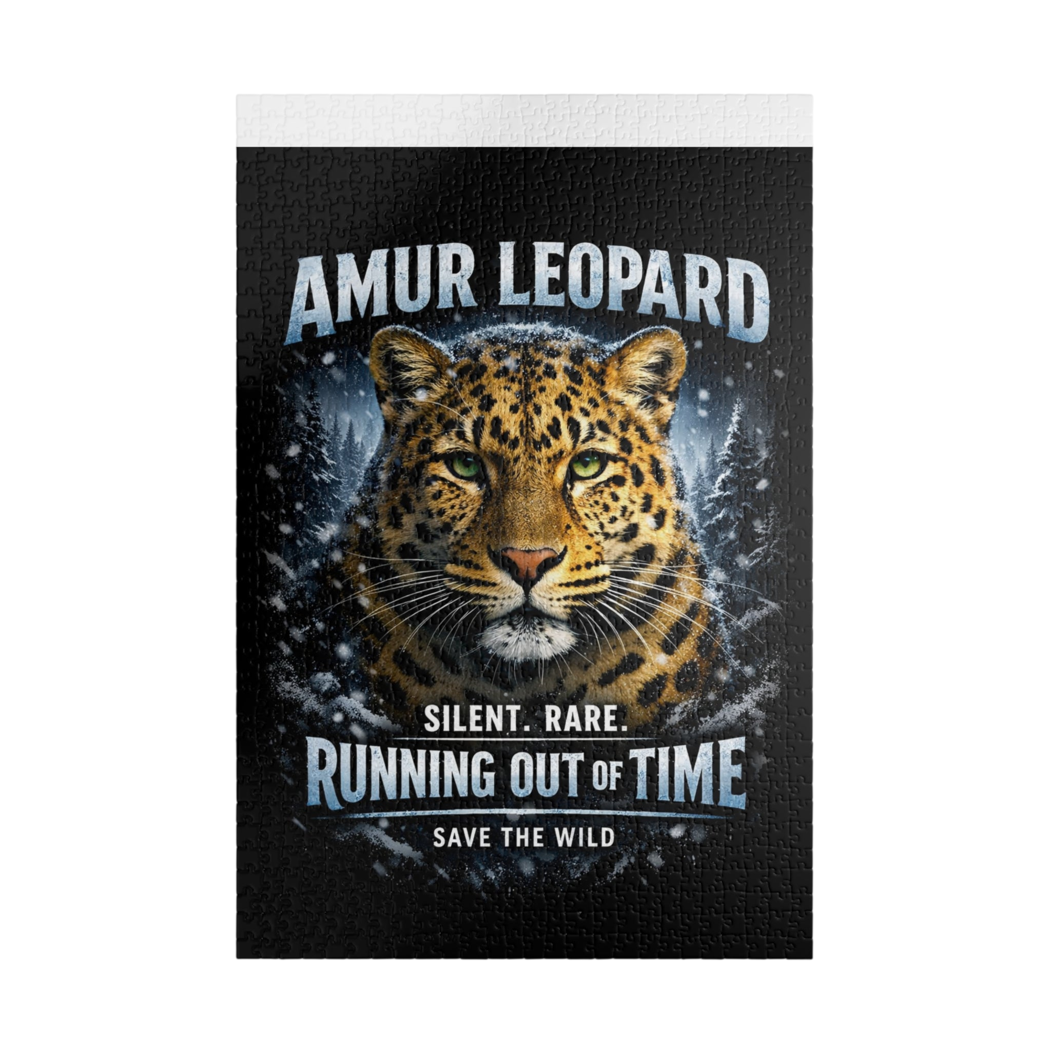 Amur Leopard Puzzle — "Running Out of Time" Wildlife Conservation Jigsaw (252–1014 pcs)