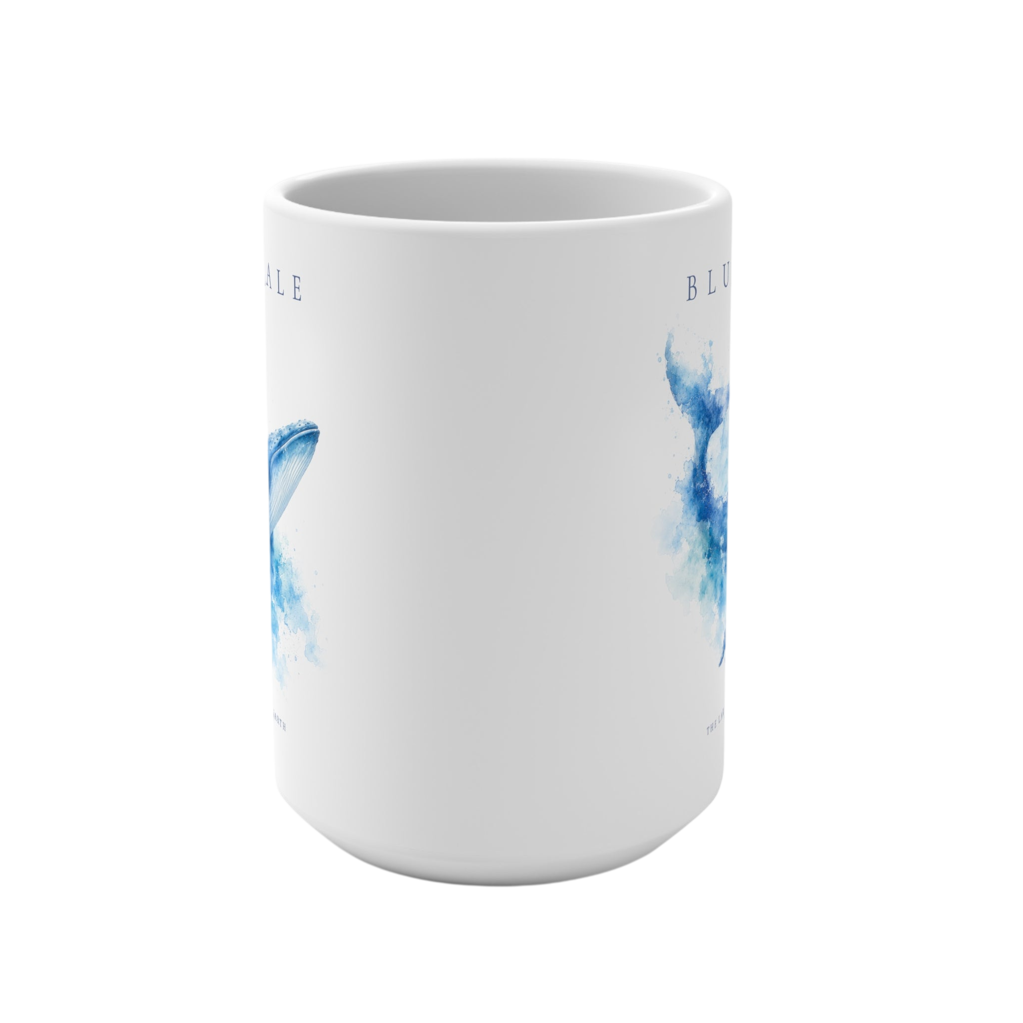 Blue Whale 15oz Mug - Watercolor Ocean Animal Coffee Cup