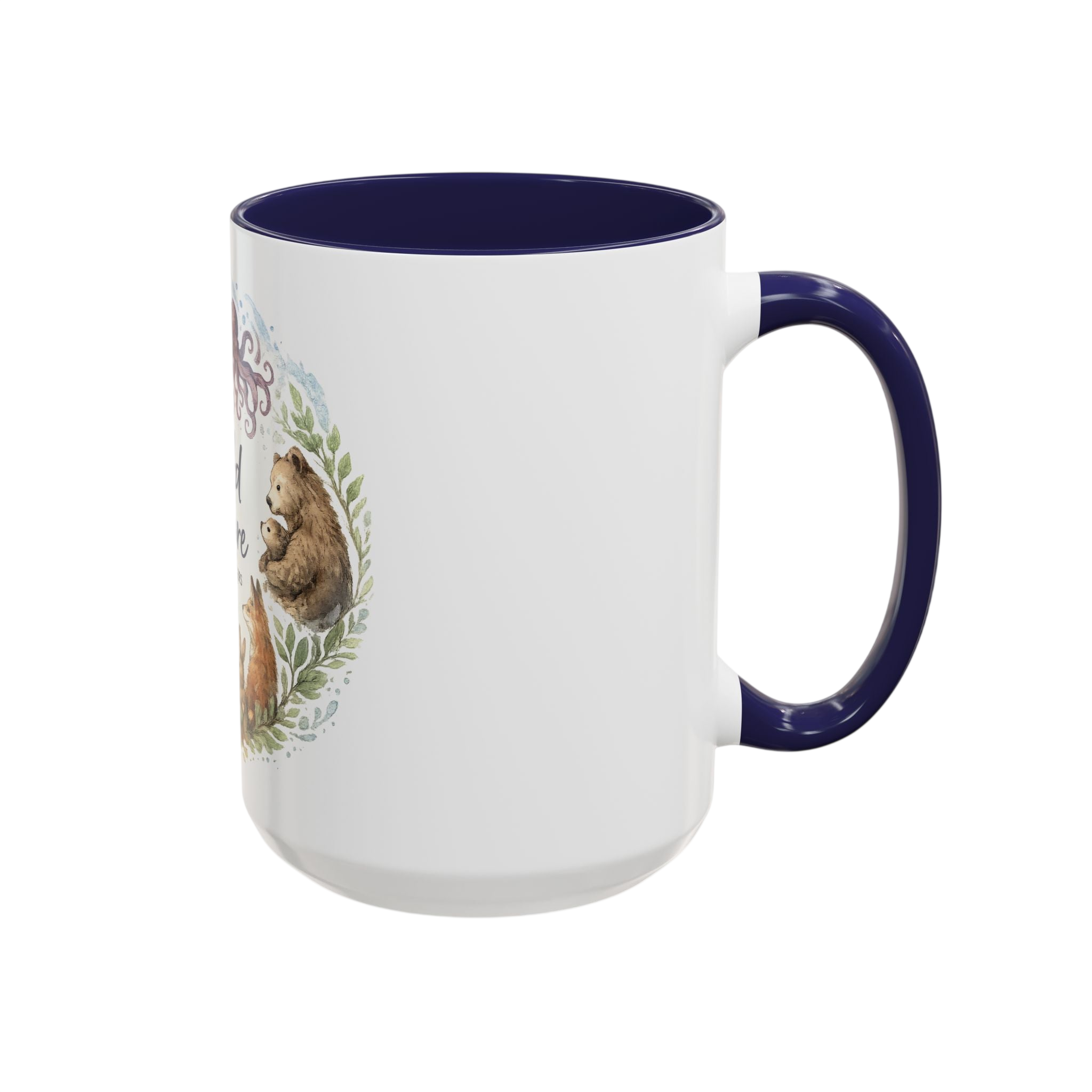 The World We Share Accent Coffee Mug — Wildlife Conservation Ceramic Mug (11/15oz)