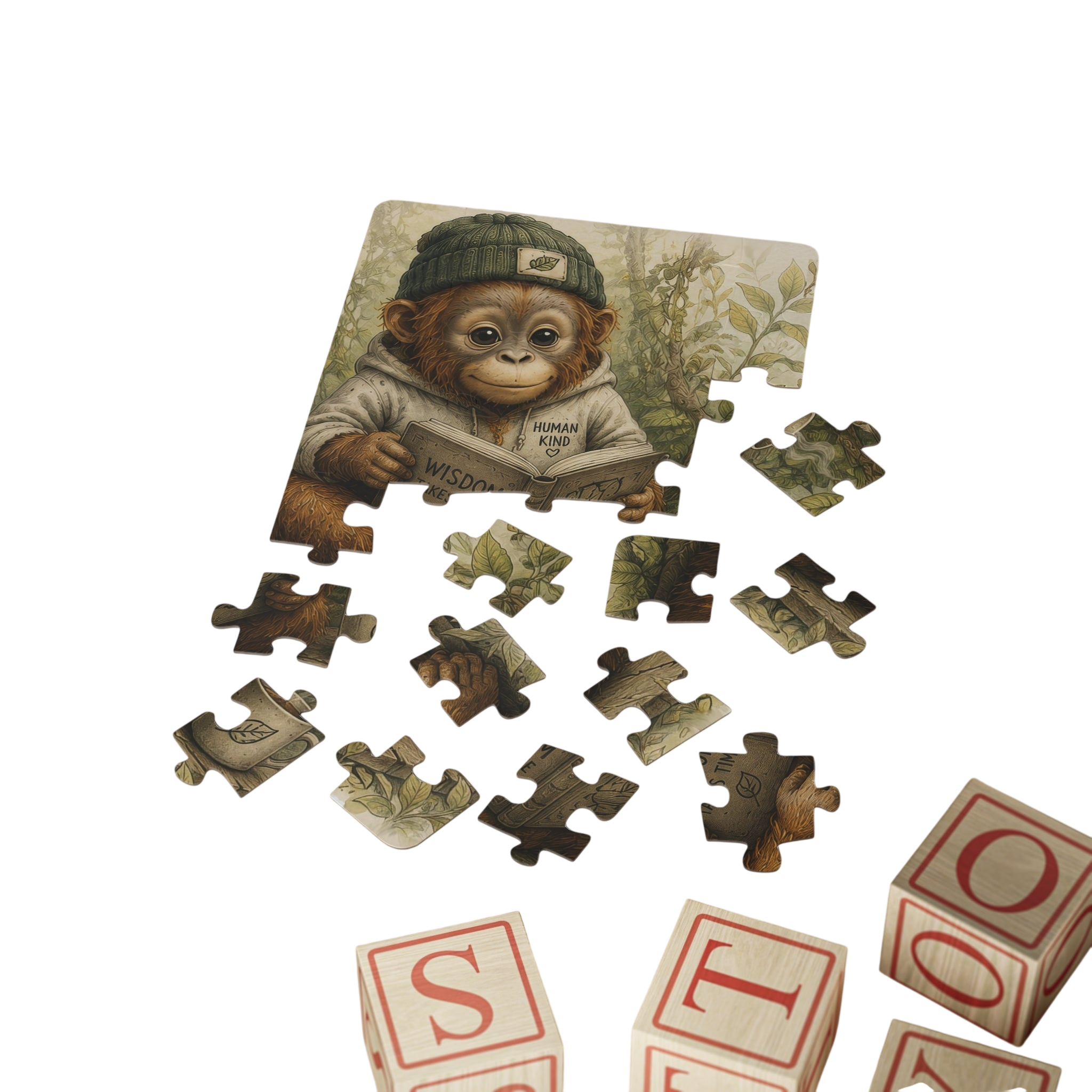 Meet Orrie Kids Puzzle — Cute Orangutan Reading 'Wisdom Takes Time' 30-Piece Toddler Jigsaw