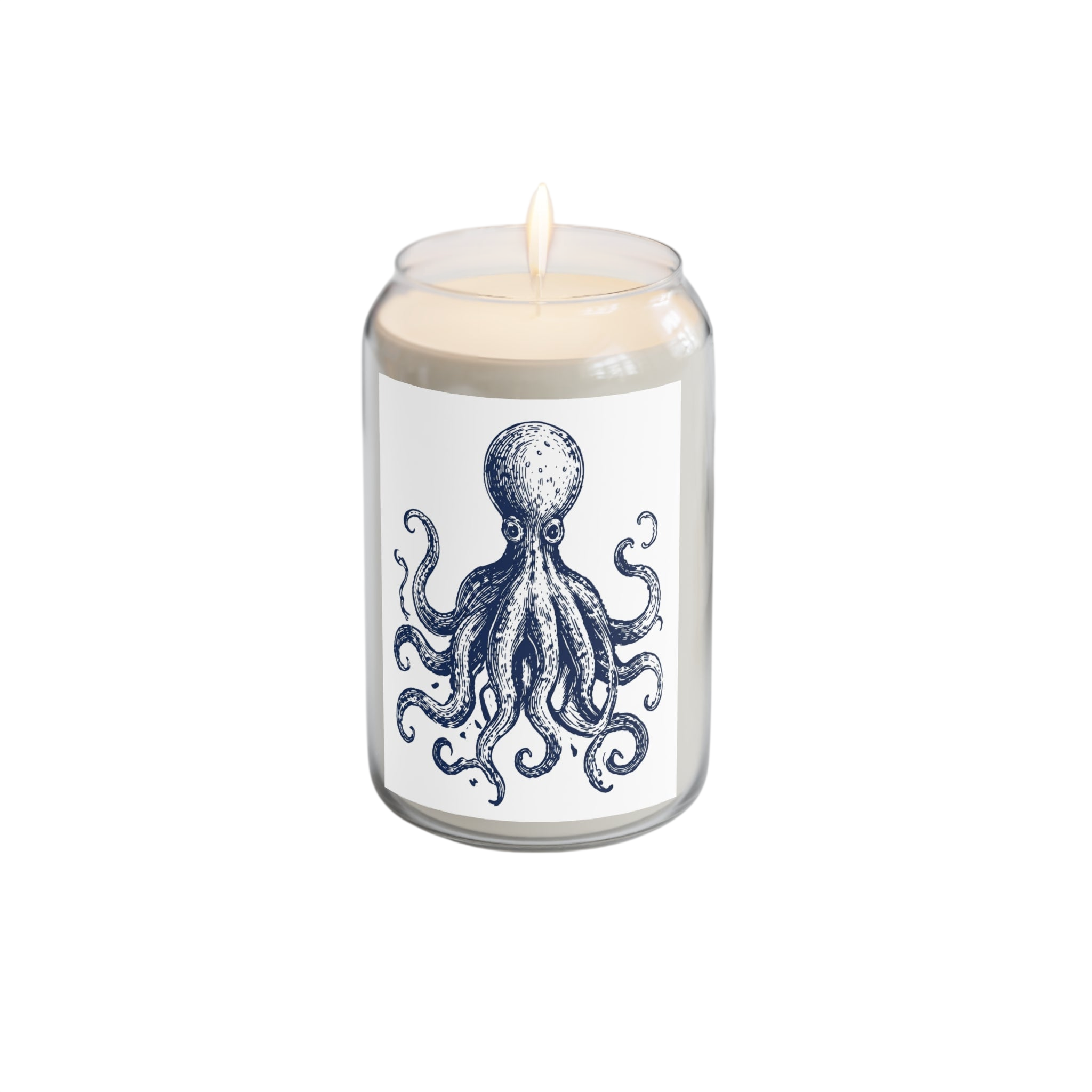 Octopus Scented Soy Candle — 13.75oz Nautical Ocean Breeze Candle