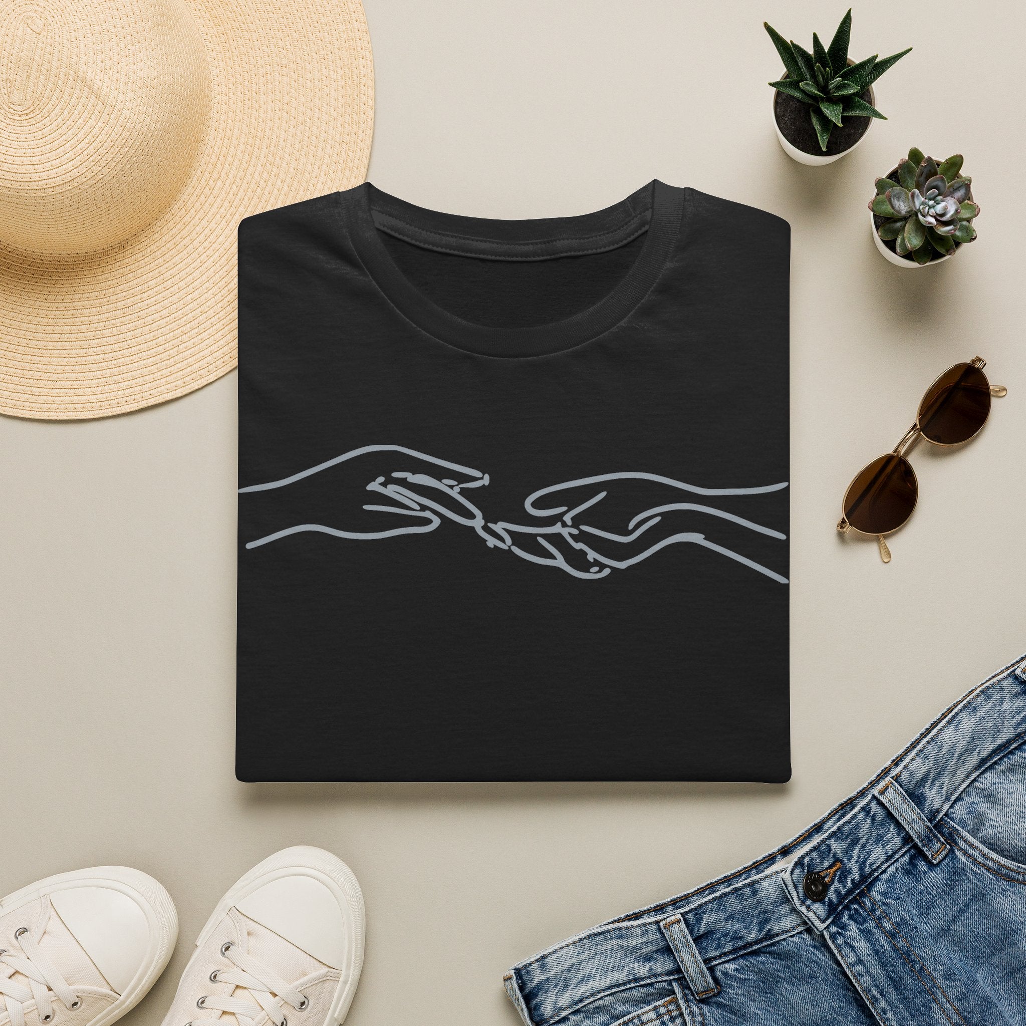 We Rise Together Embroidered T-Shirt — Human Kind Tee