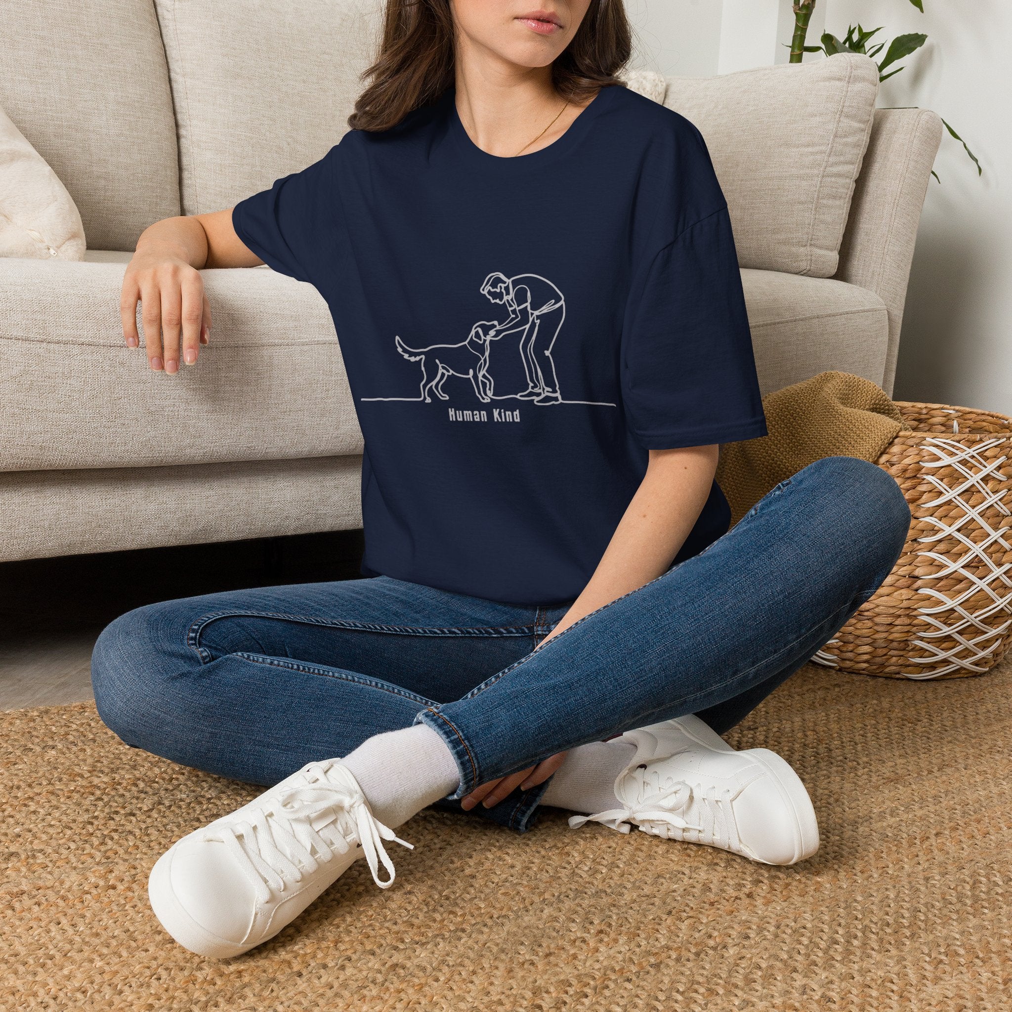 Man Meets Dog - Human Kind T-Shirt
