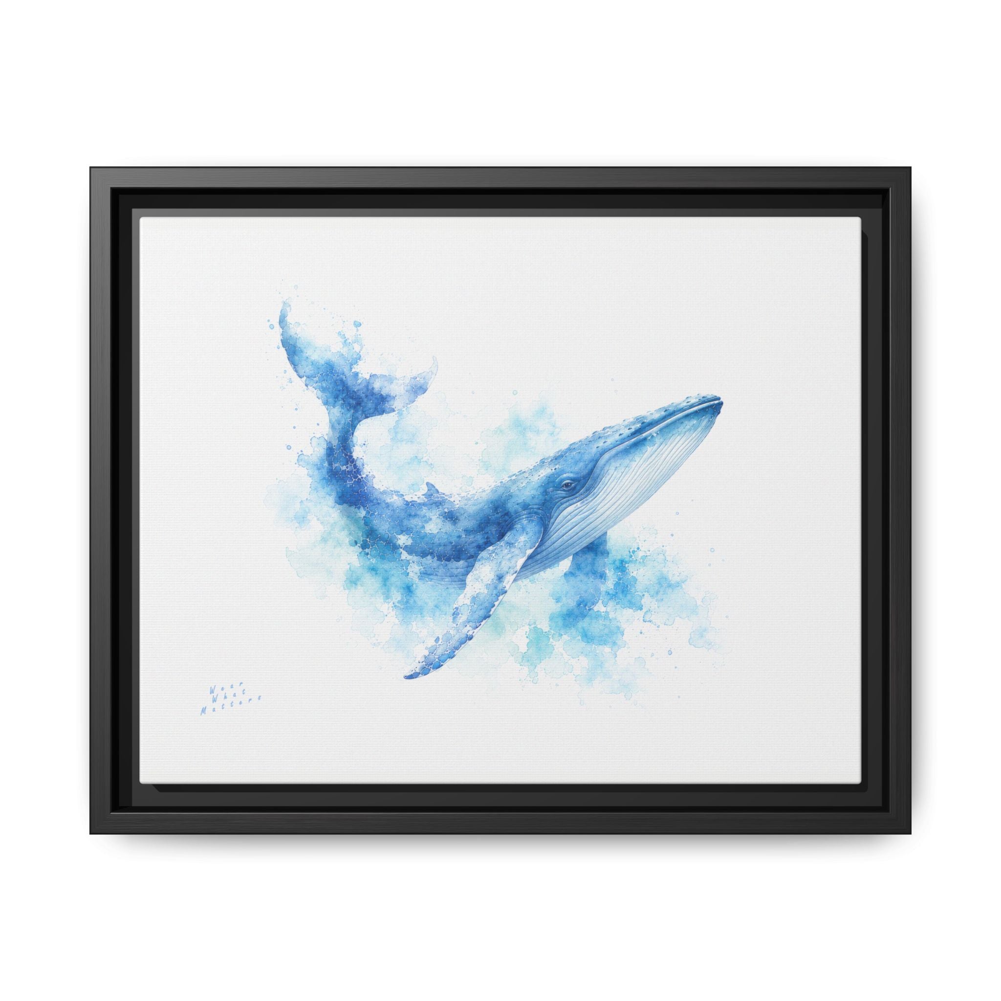 BLUE WHALE — Limited Edition Framed Canvas Print
