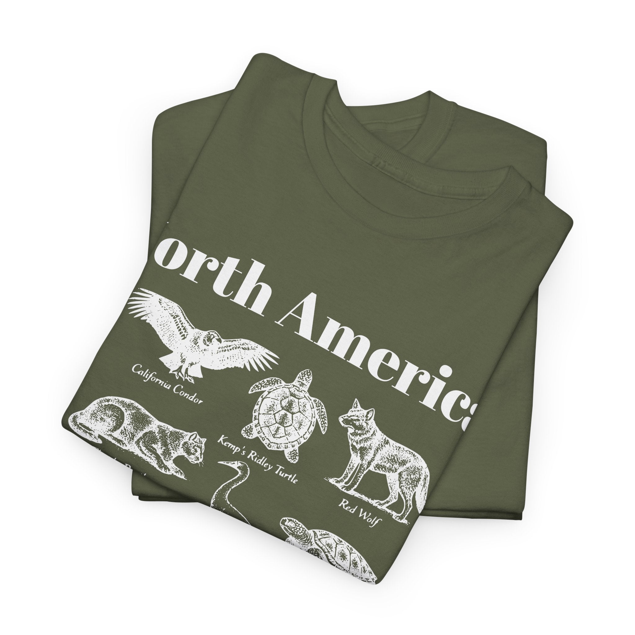 Animal  Diagram Tee — Vintage North American Animals Graphic T-Shirt