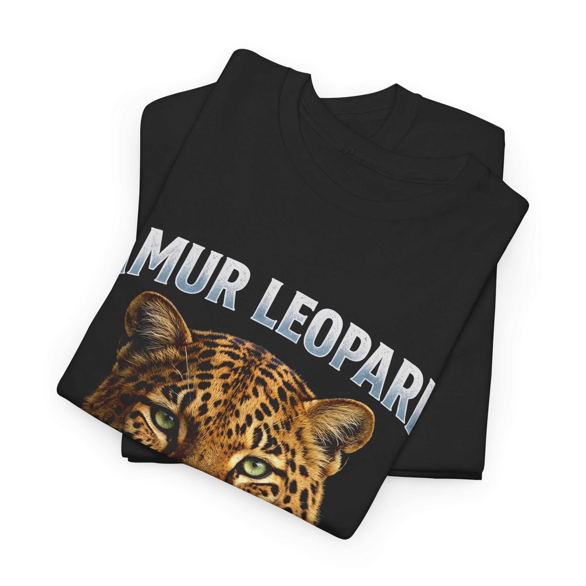 Amur Leopard Conservation Tee — 'Rare • Hunted • Vanishing' Wildlife T-Shirt