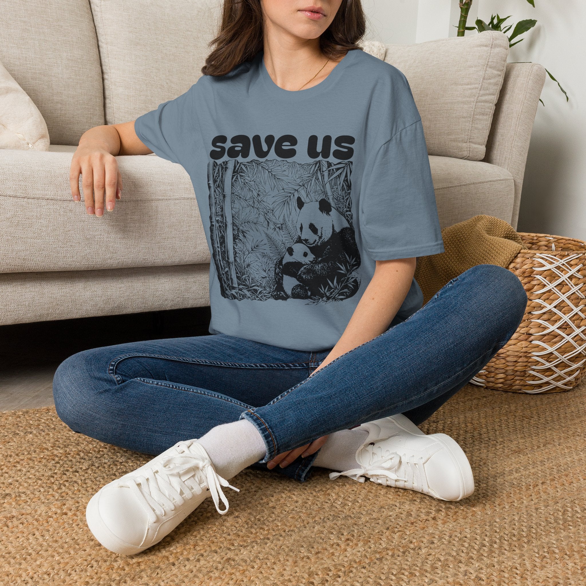 Save Us Panda Tee — Endangered Wildlife Conservation T-Shirt