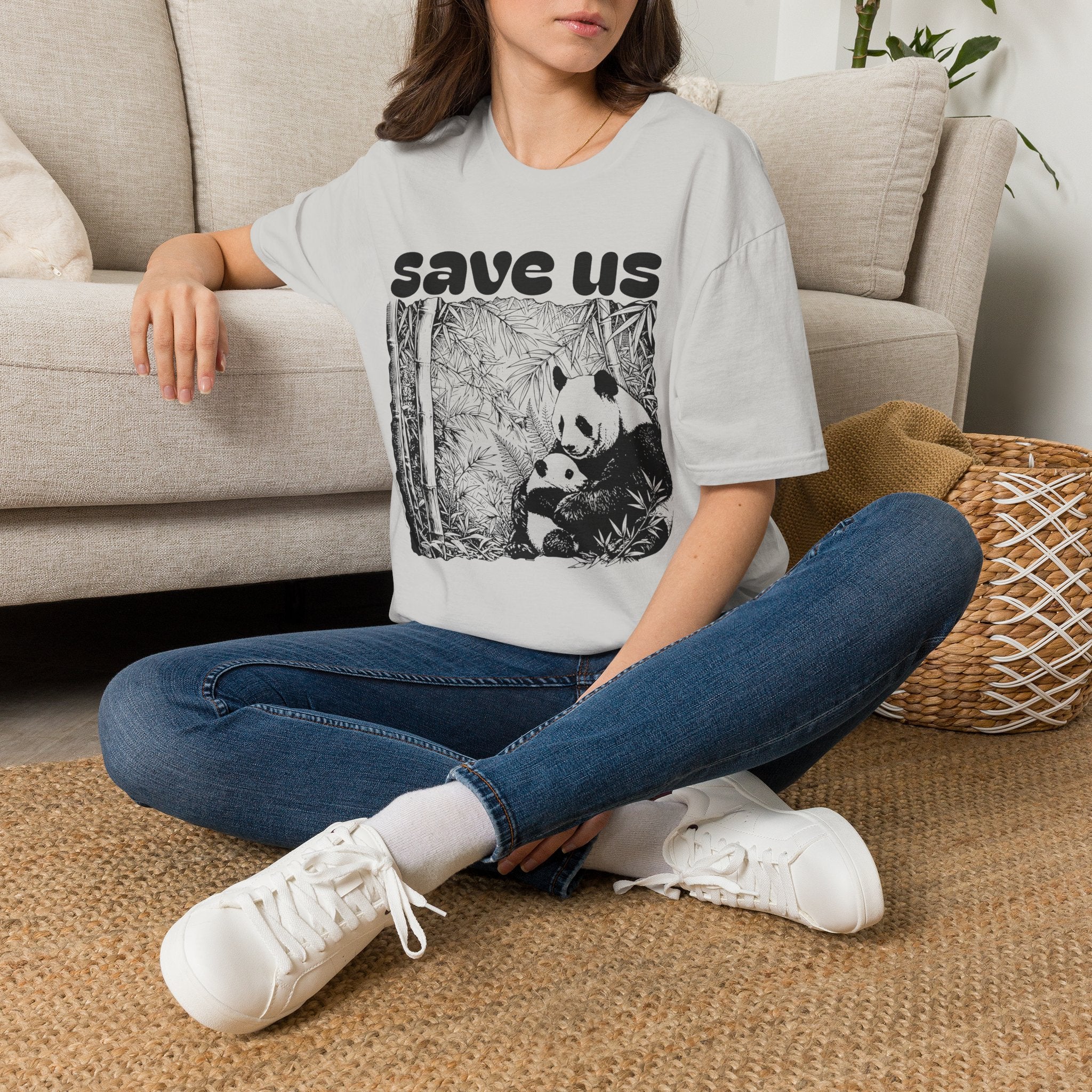 Save Us Panda Tee — Endangered Wildlife Conservation T-Shirt