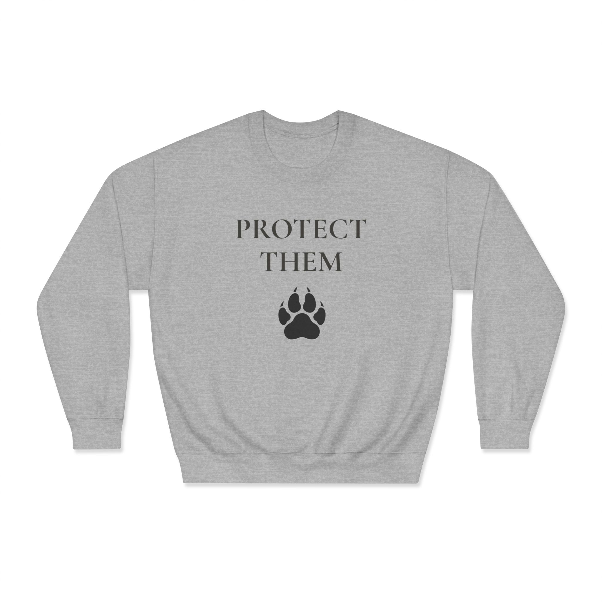 Protect Them Paw Print Sweatshirt — Animal Rescue Advocate Crewneck