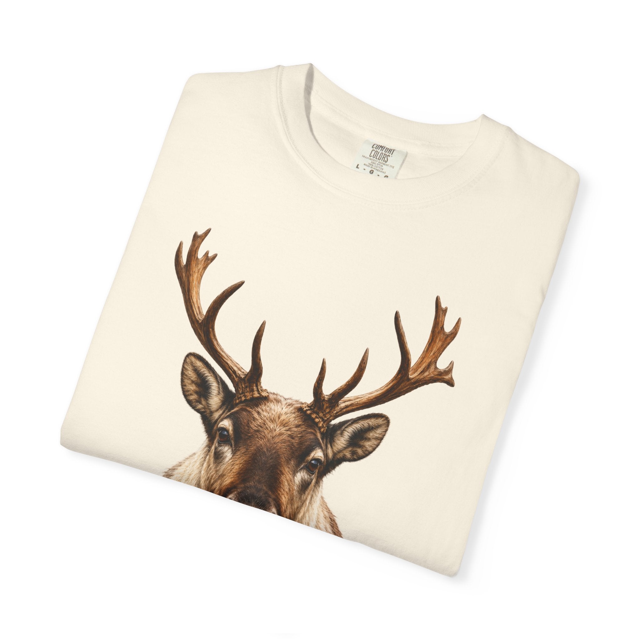 Caribou Portrait Tee — Wilderness Every Species Matters Animal Graphic T-Shirt on Comfort Colors