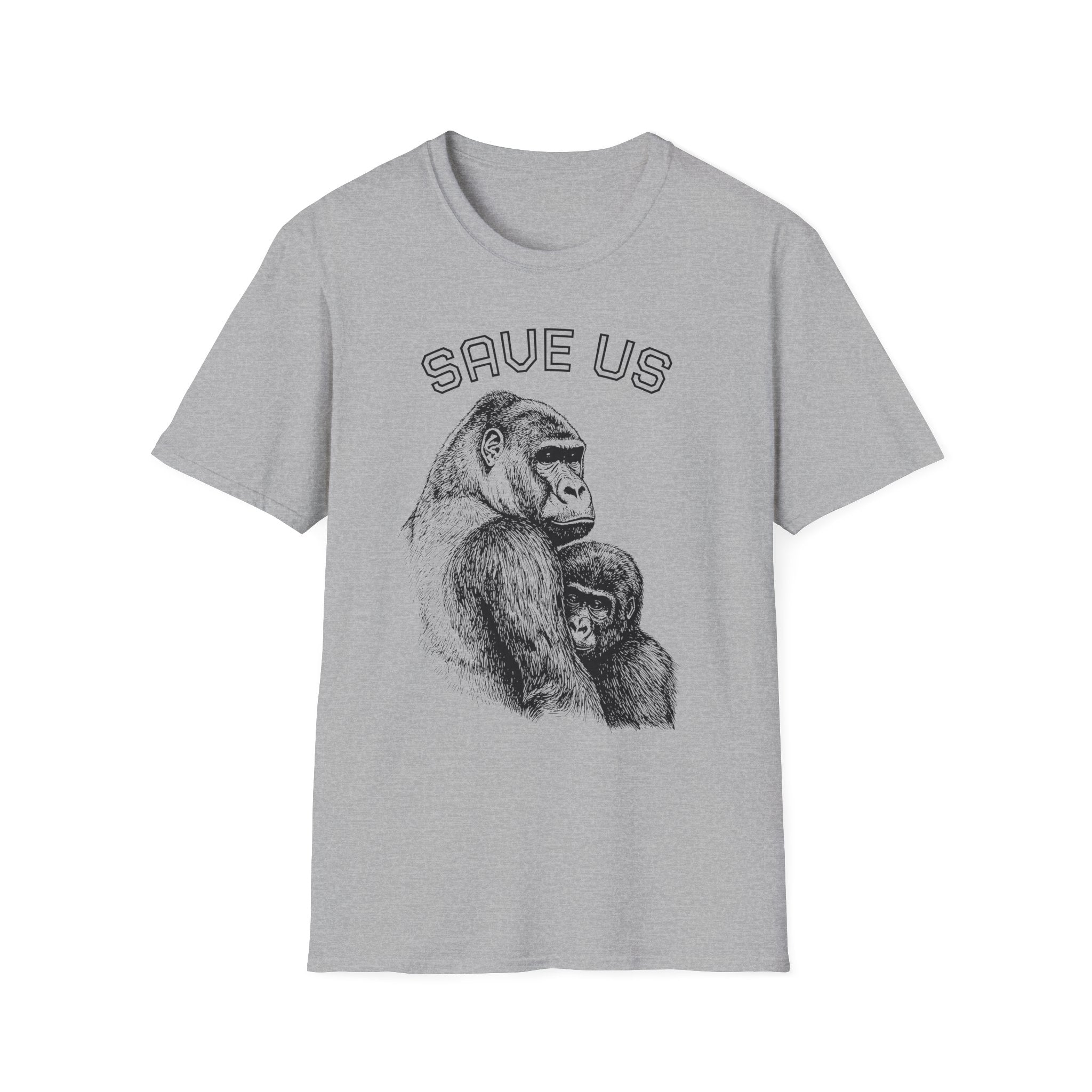 T-Shirt — "Save Us" Gorilla Conservation Tee