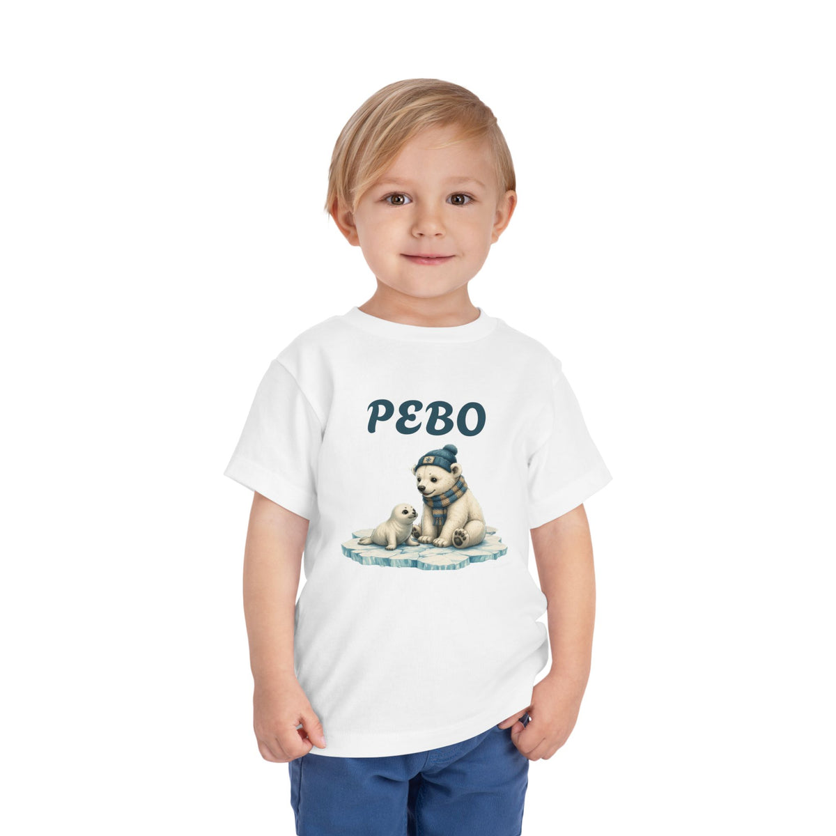 Toddler Tee — 'PEBO' Polar Bear CubGraphic Shirt