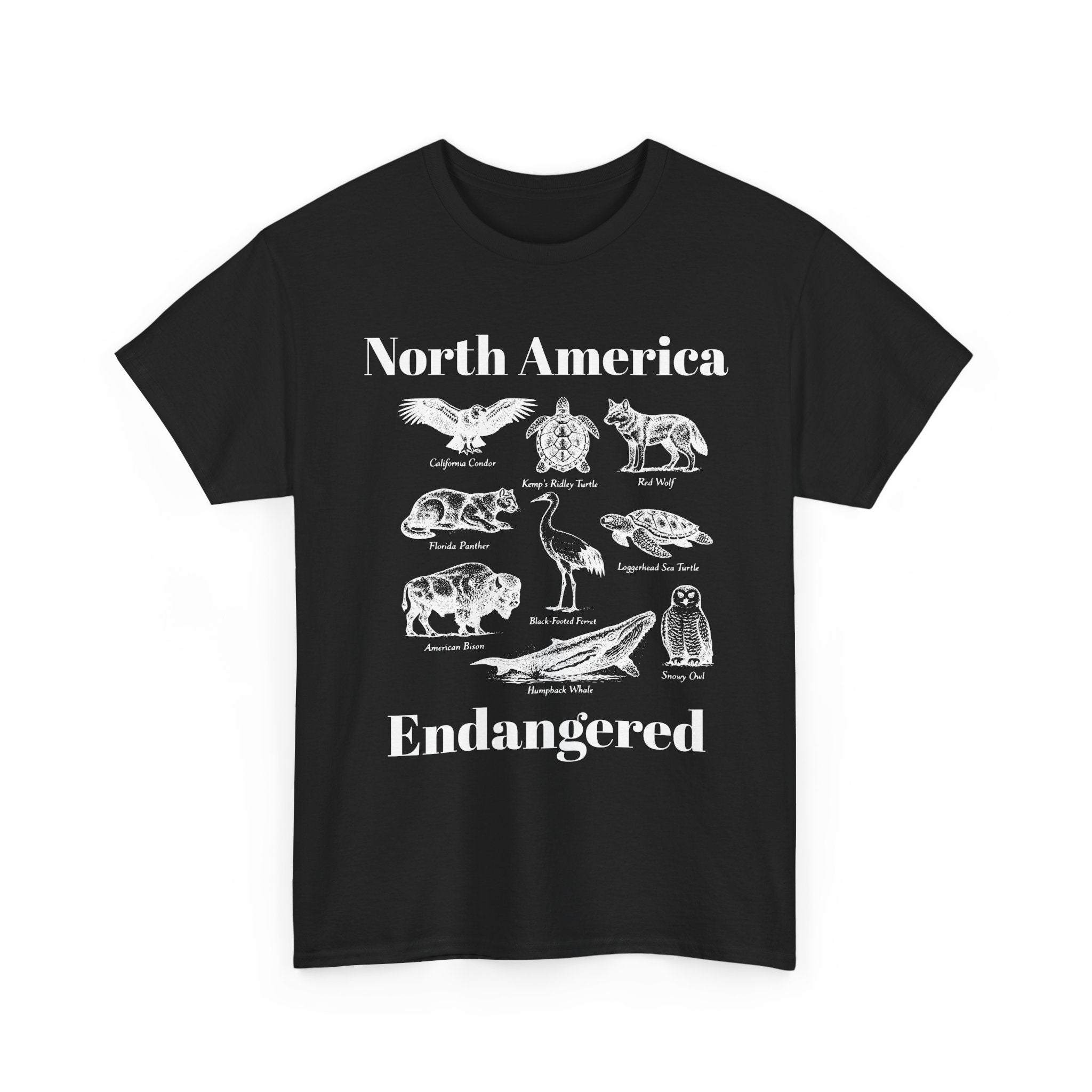 Animal  Diagram Tee — Vintage North American Animals Graphic T-Shirt