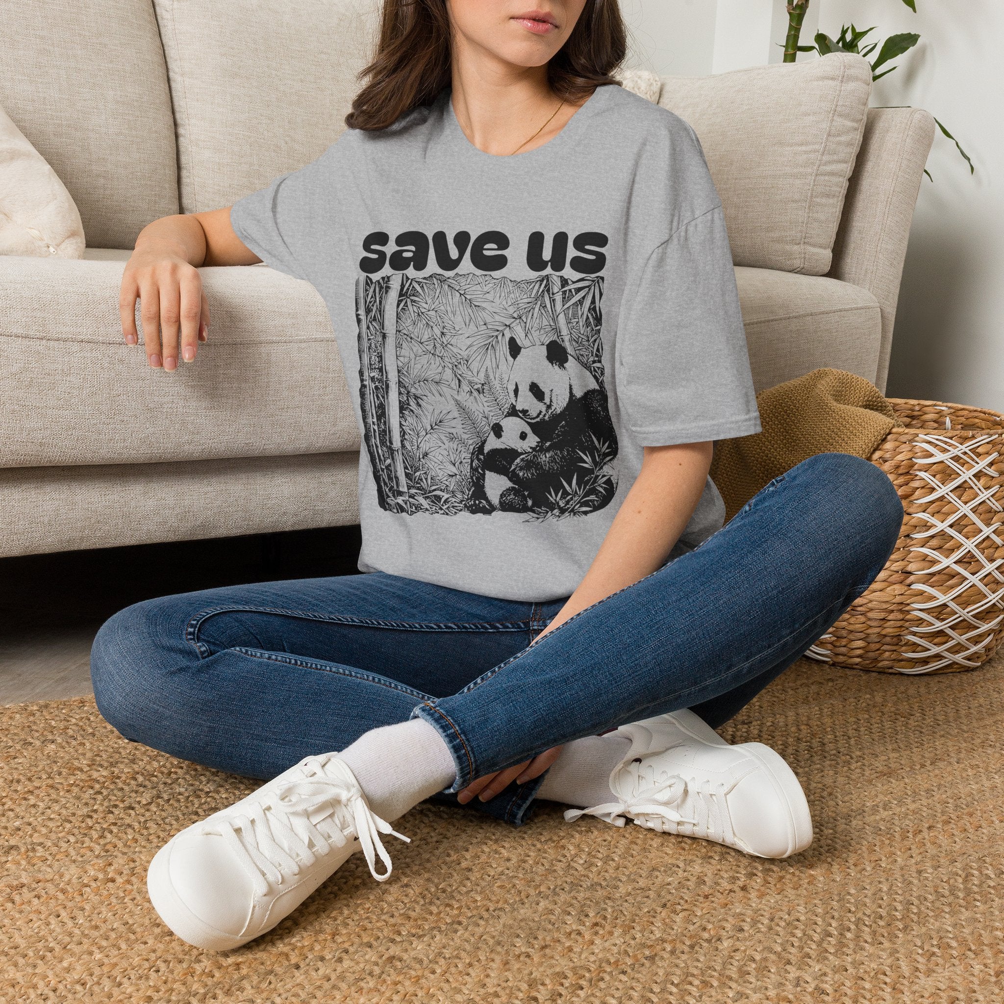 Save Us Panda Tee — Endangered Wildlife Conservation T-Shirt