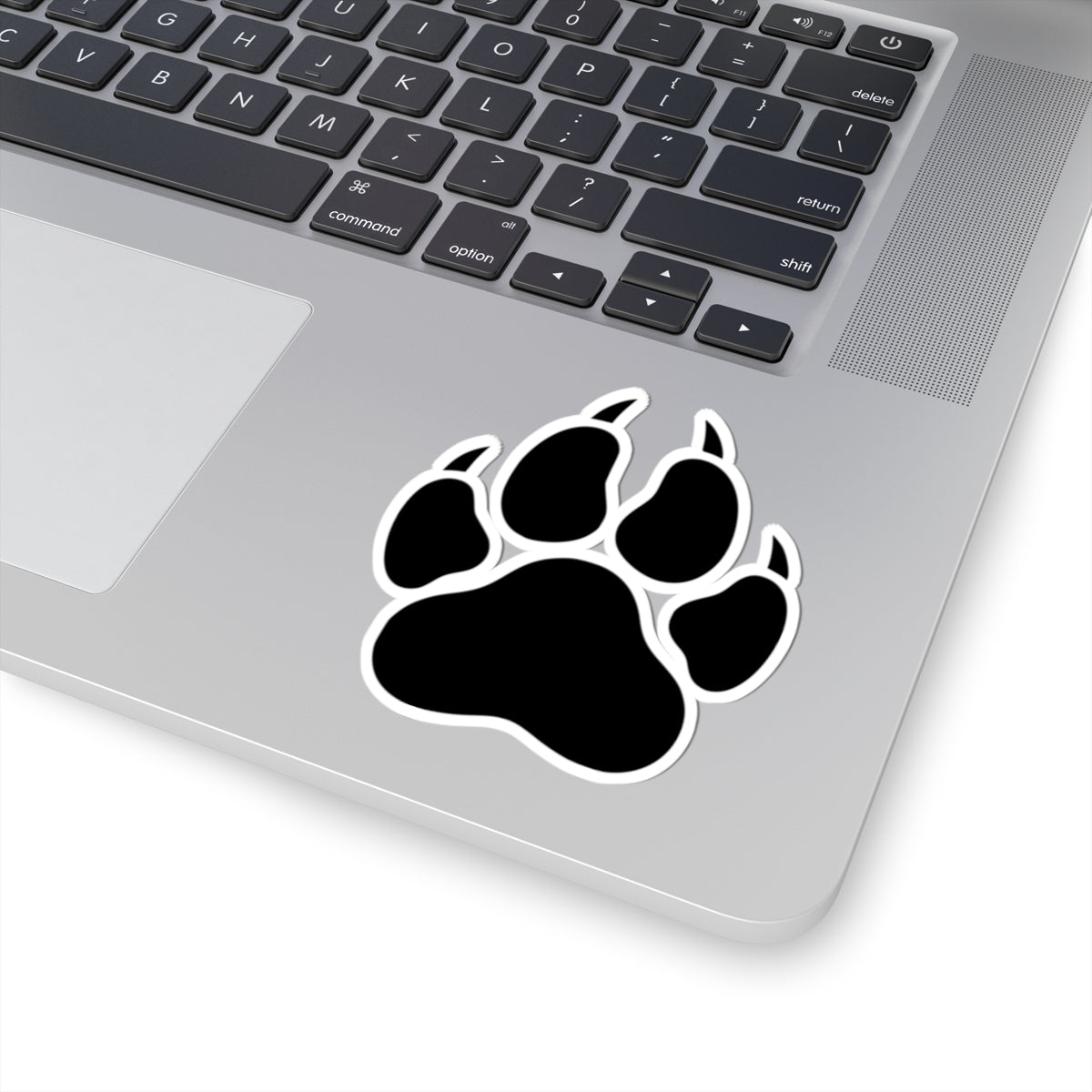 Black Paw Print Kiss-Cut Sticker — Animal Lover Decal for Laptops, Water Bottles & Gear