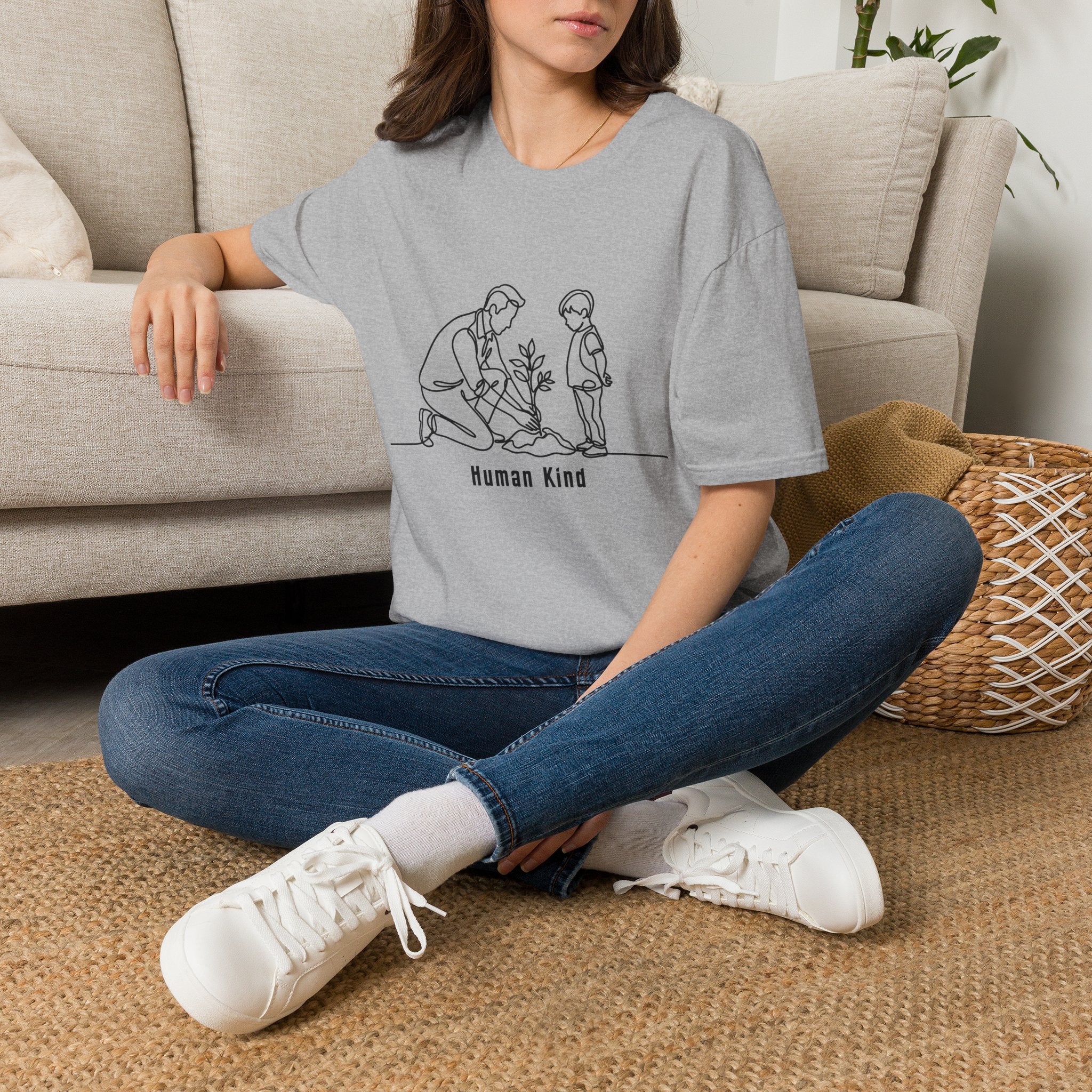 Planting Tomorrow — Human Kind Line Art Tee