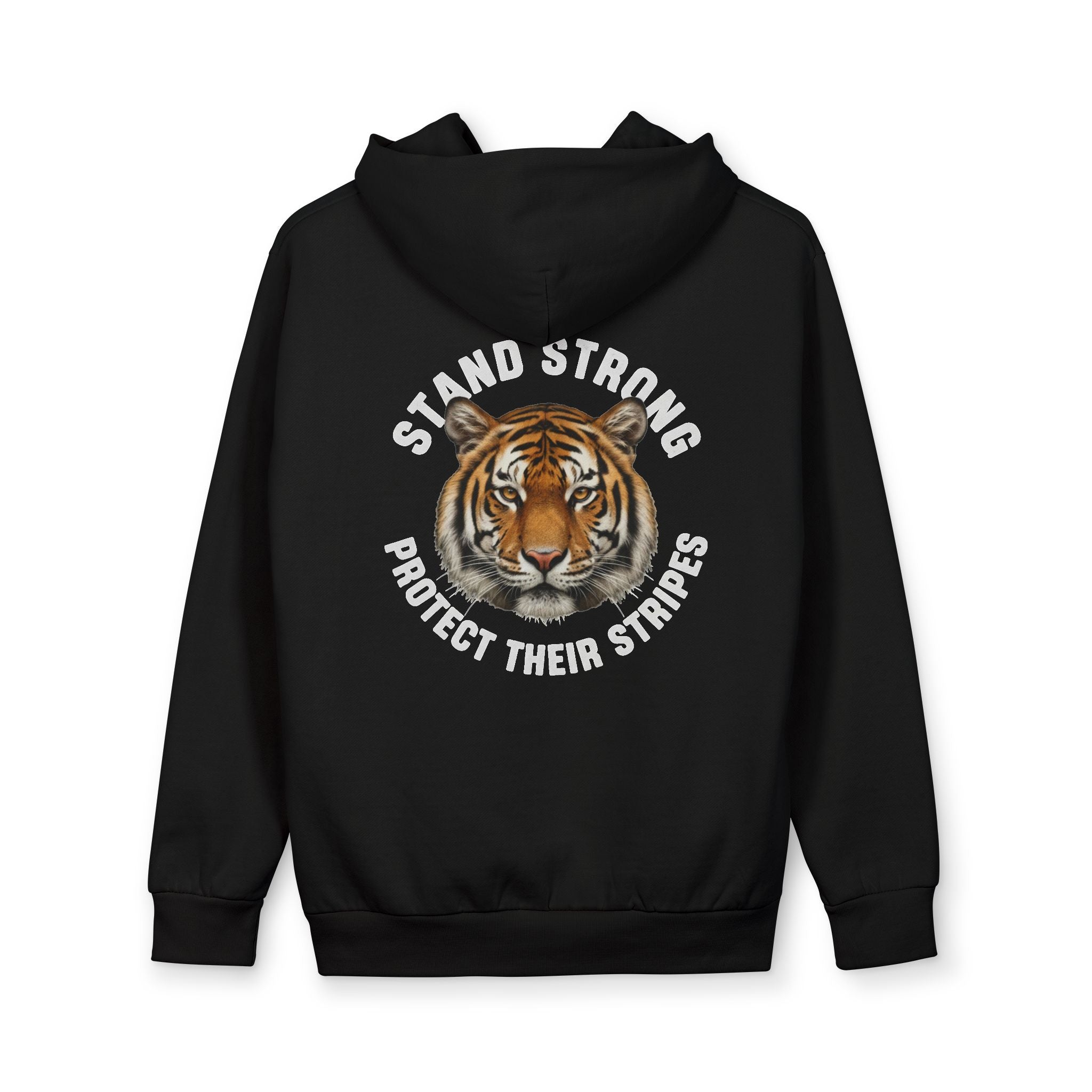 Tiger Paw Hoodie — “Stand Strong Protect Their Stripes” Wildlife Conservation Hoodie