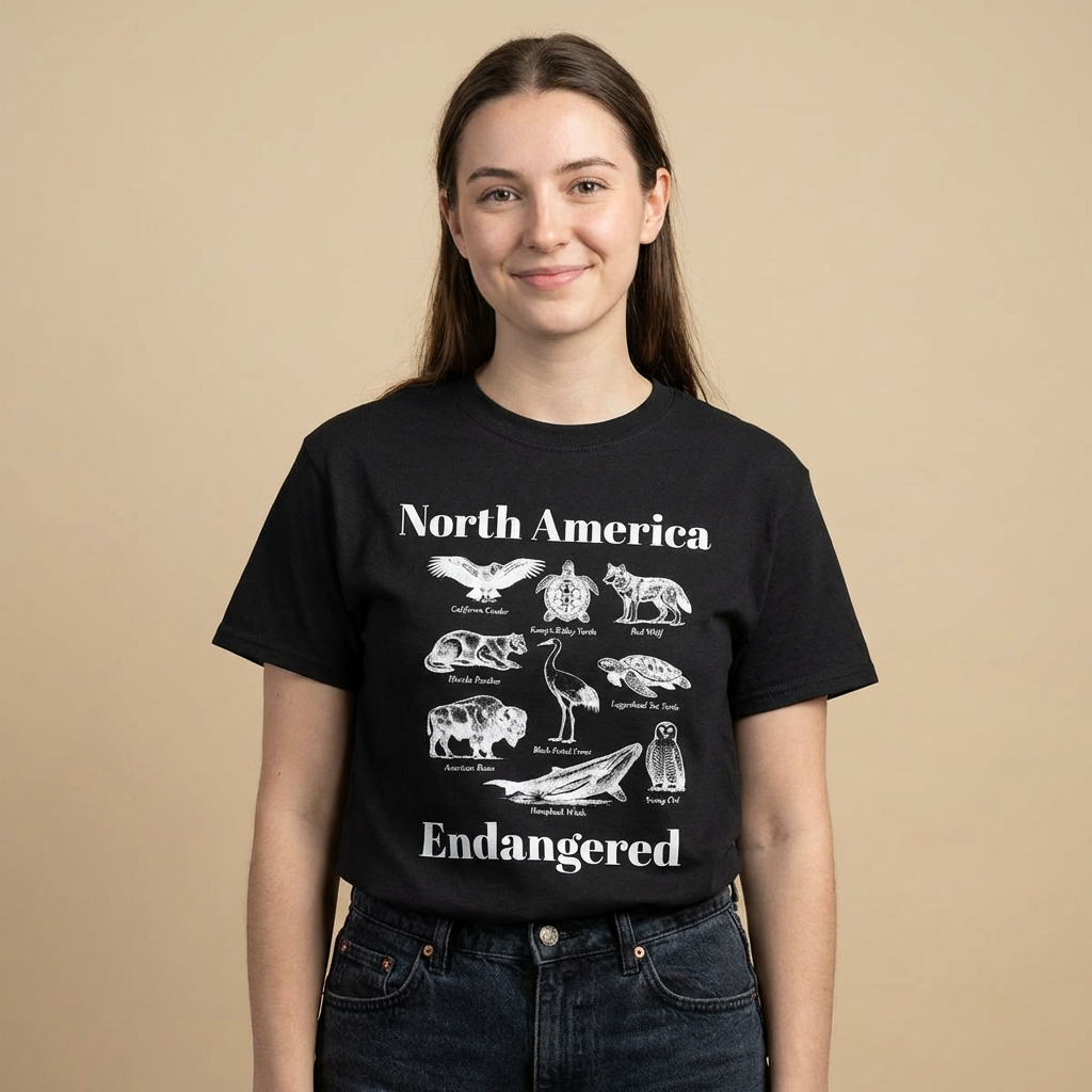 Animal  Diagram Tee — Vintage North American Animals Graphic T-Shirt