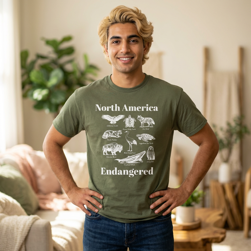 Animal  Diagram Tee — Vintage North American Animals Graphic T-Shirt