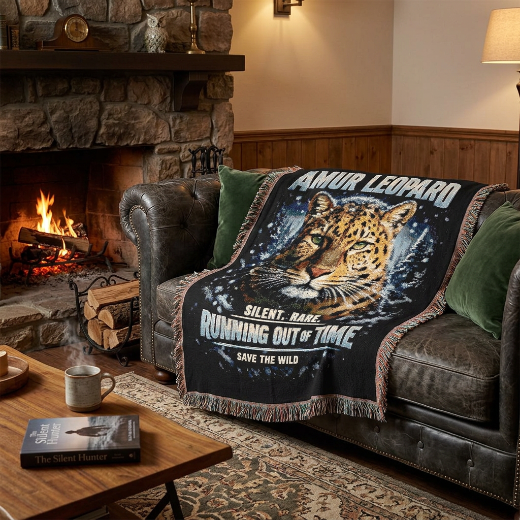 Woven Leopard Throw