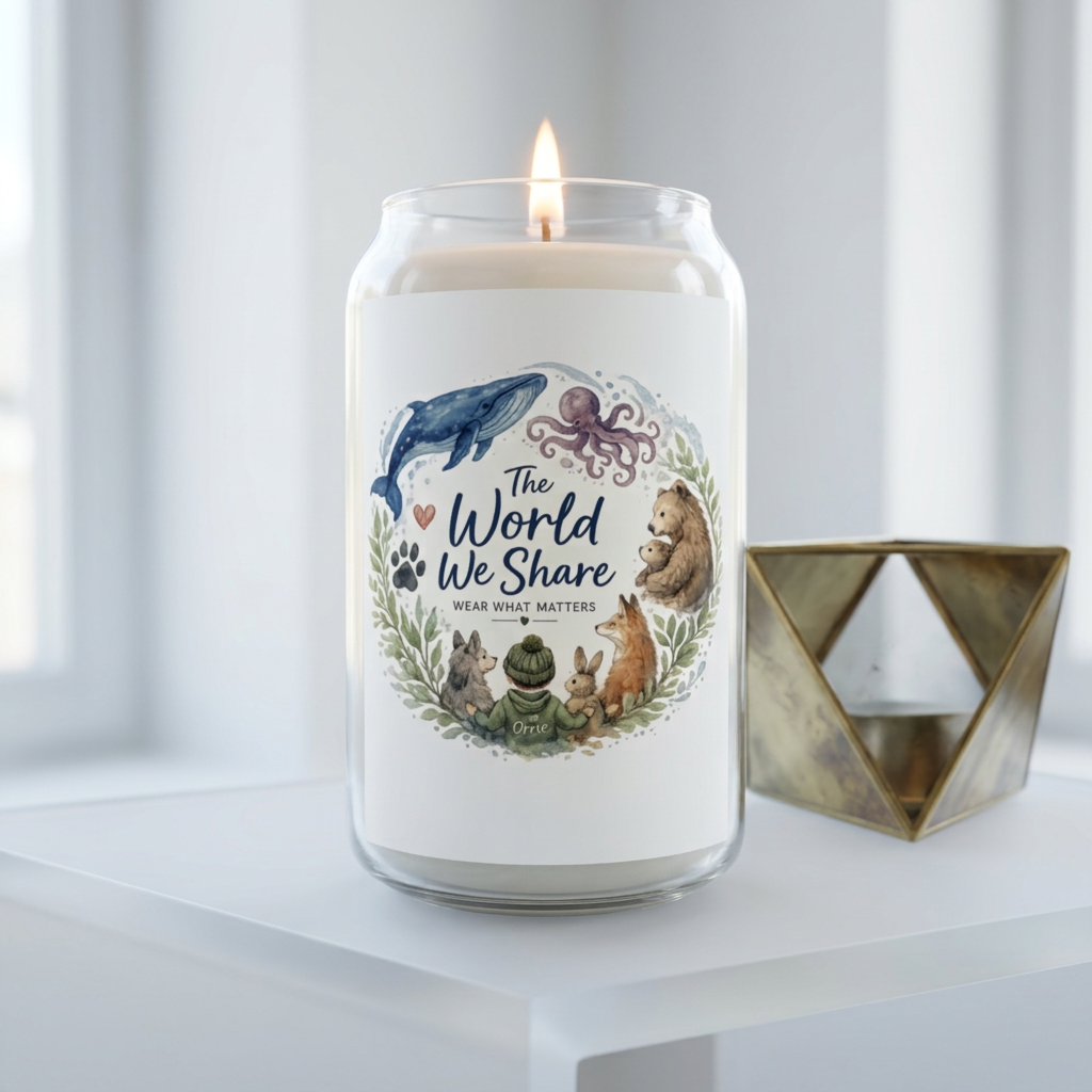 Soy Candle — “The World We Share” Wildlife Scented Candle (13.75 oz)