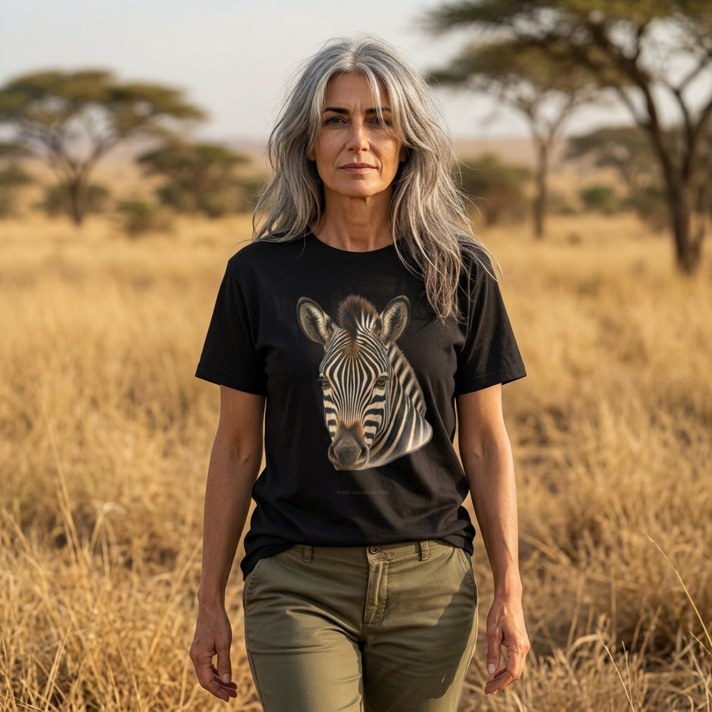 Unisex Zebra Watercolor Garment-Dyed T-shirt on Comfort Colors