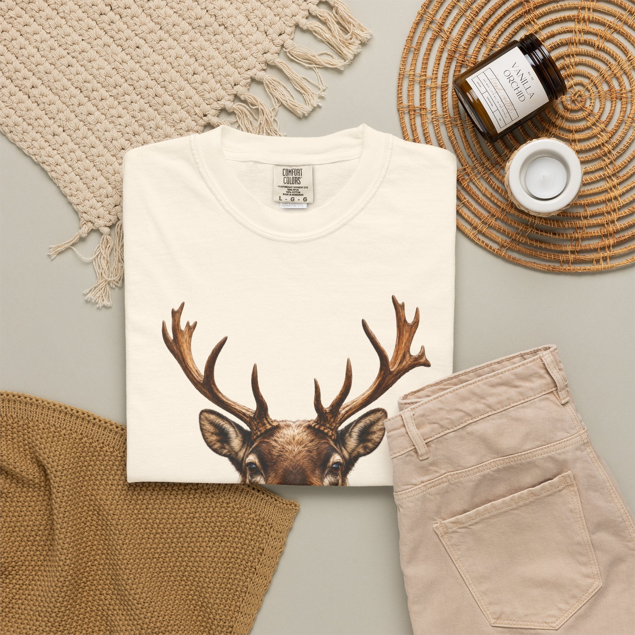 Caribou Portrait Tee — Wilderness Every Species Matters Animal Graphic T-Shirt on Comfort Colors