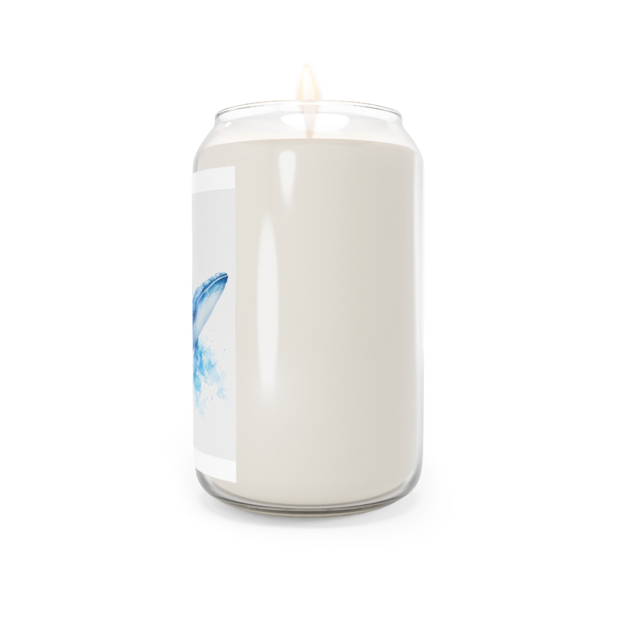 Whale Watercolor Soy Candle — 13.75 oz Scented Jar