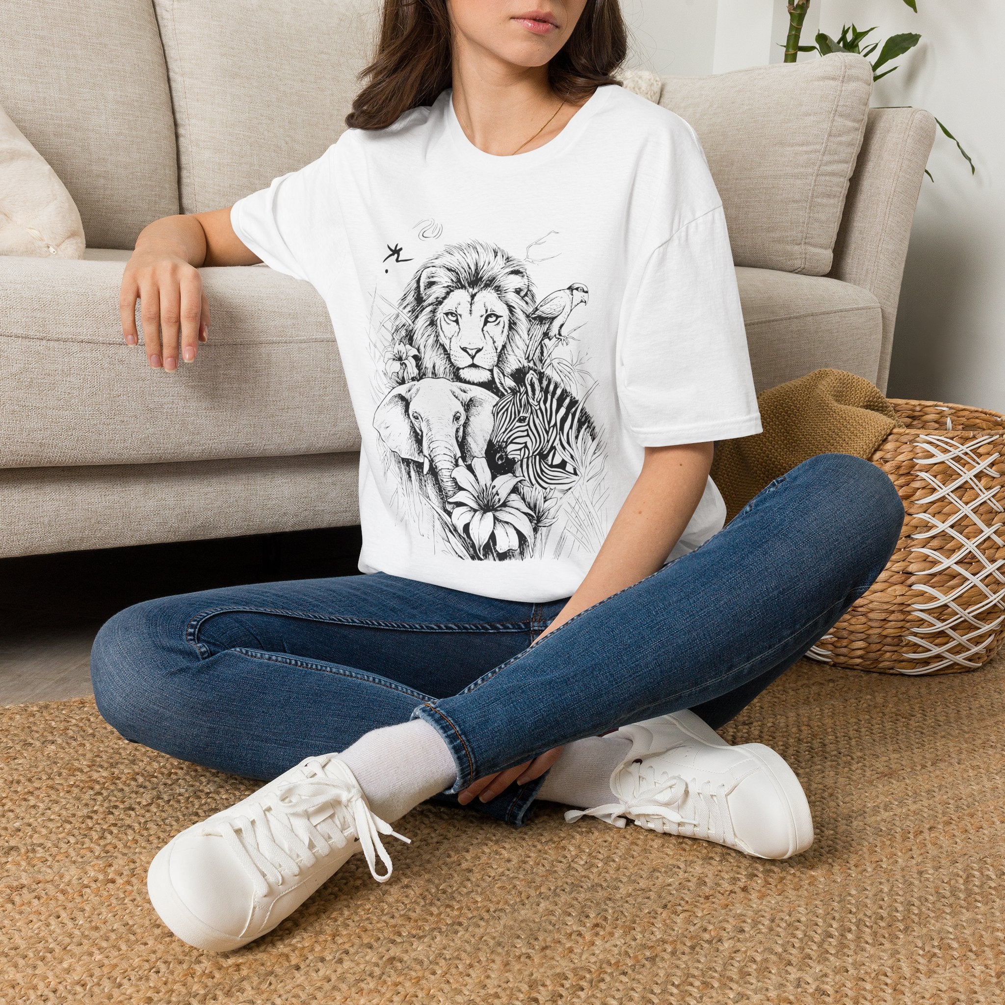 Safari Sketch T-Shirt — Wildlife Sketch Tee