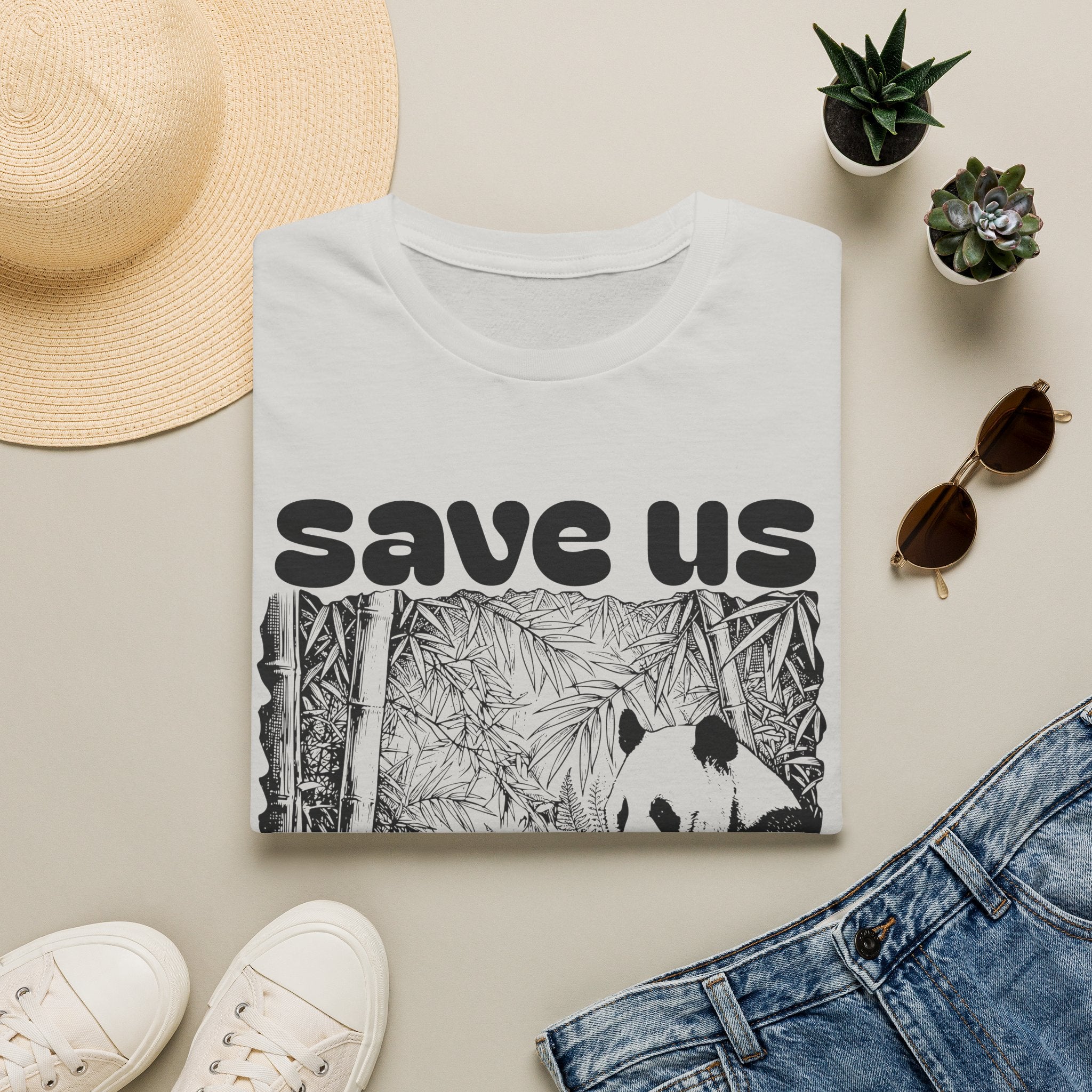 Save Us Panda Tee — Endangered Wildlife Conservation T-Shirt