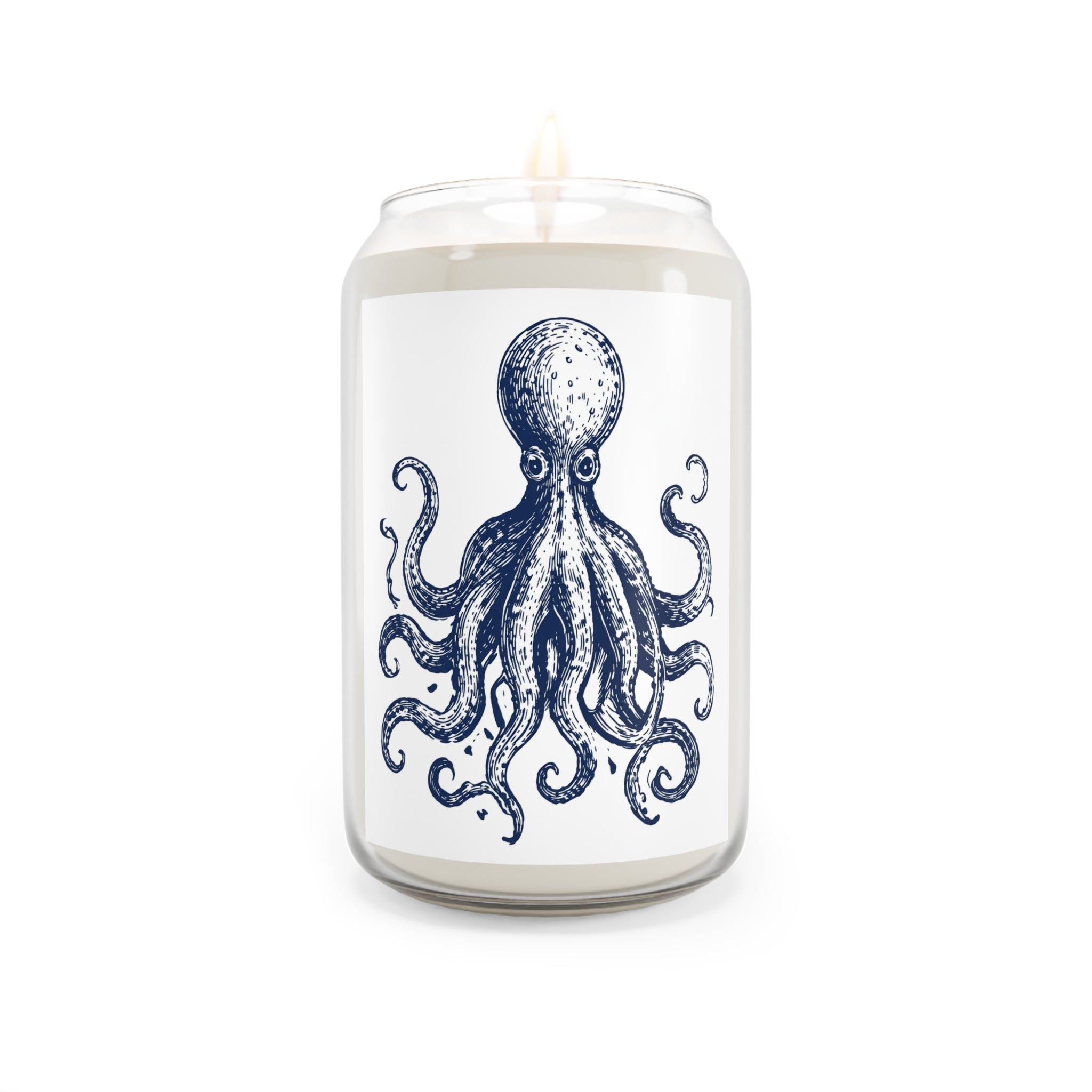 Octopus Scented Soy Candle — 13.75oz Nautical Ocean Breeze Candle