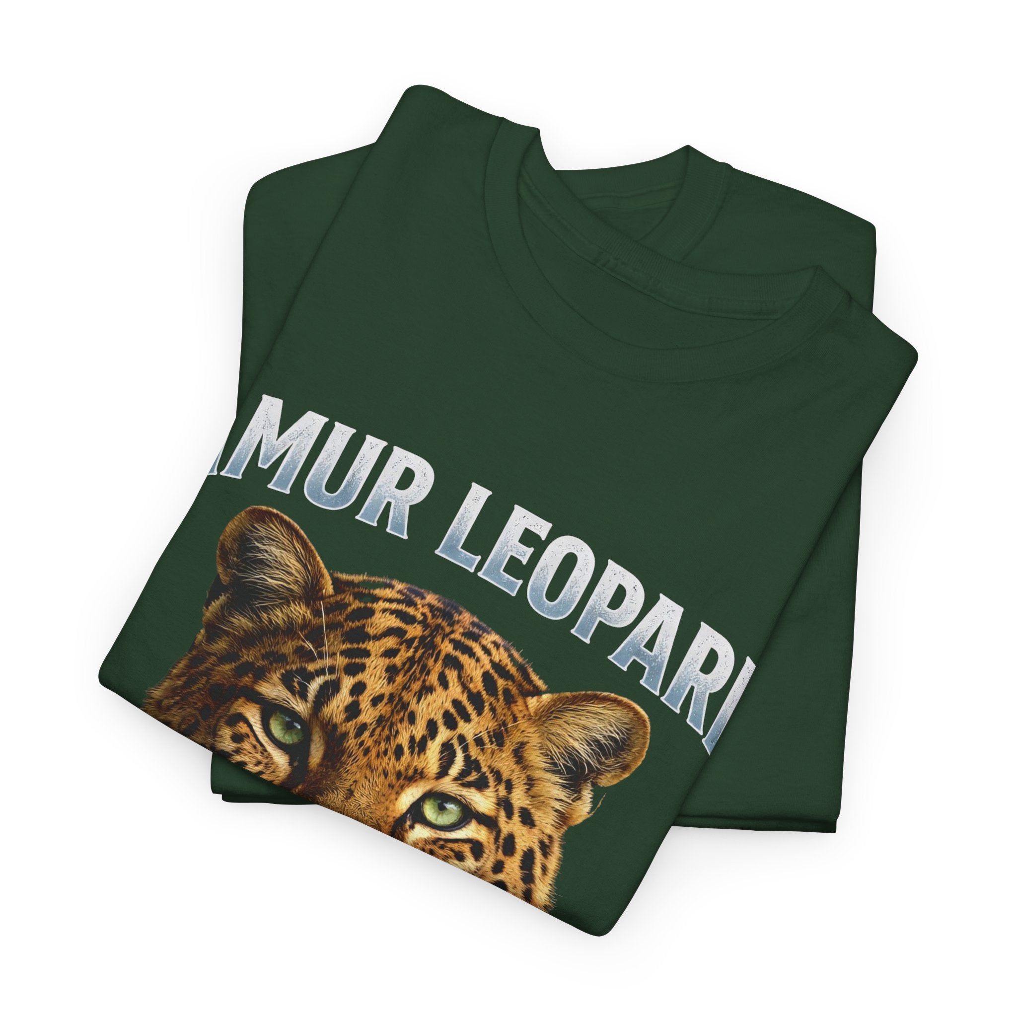 Amur Leopard Conservation Tee — 'Rare • Hunted • Vanishing' Wildlife T-Shirt