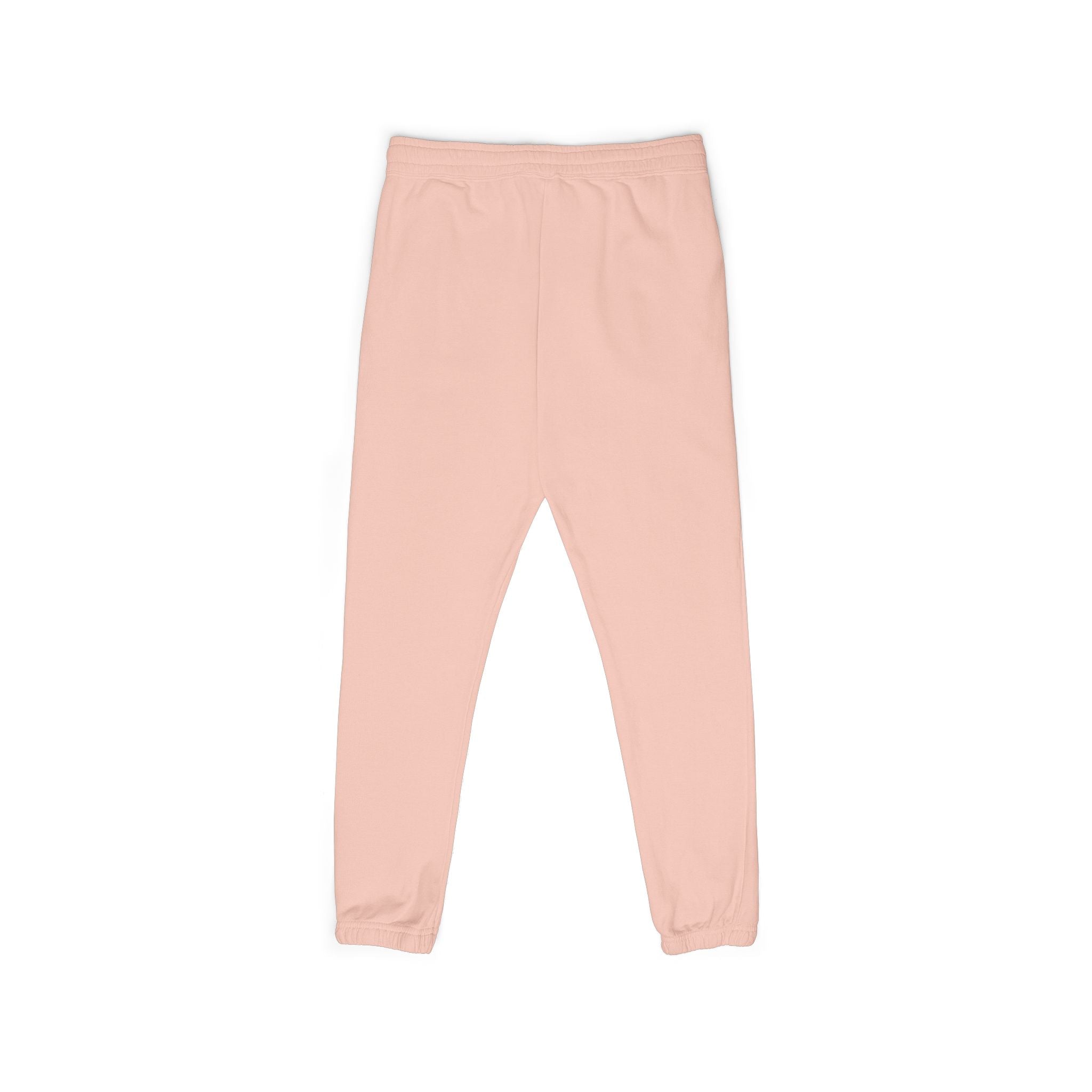 Rose Pink Fleece Sweatpants with Whale Tail Logo — Cozy Casual Lounge Joggers