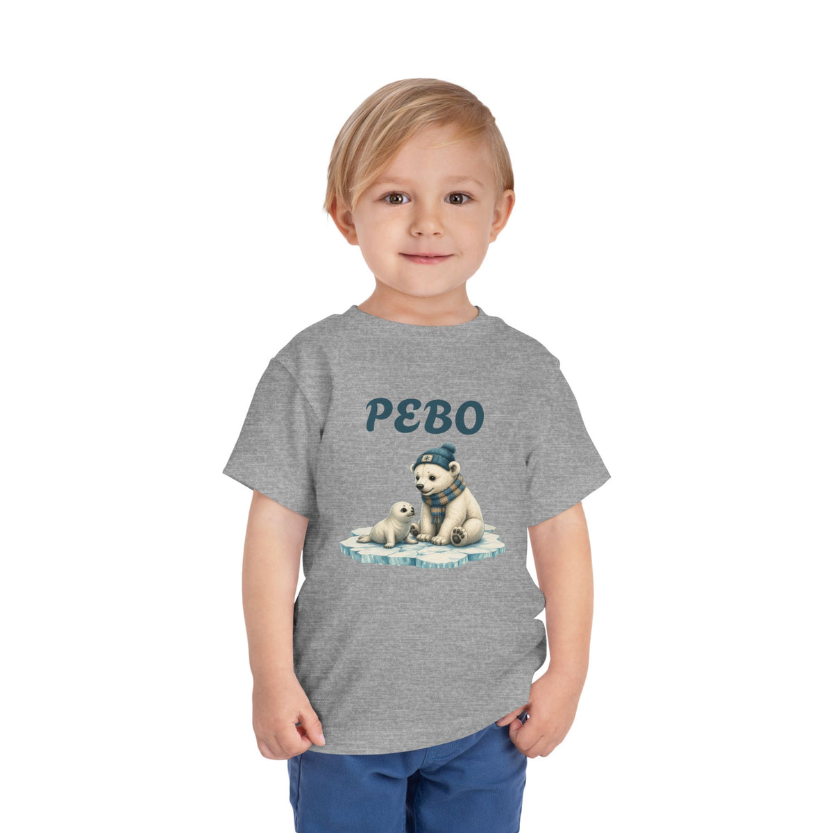 Toddler Tee — 'PEBO' Polar Bear CubGraphic Shirt