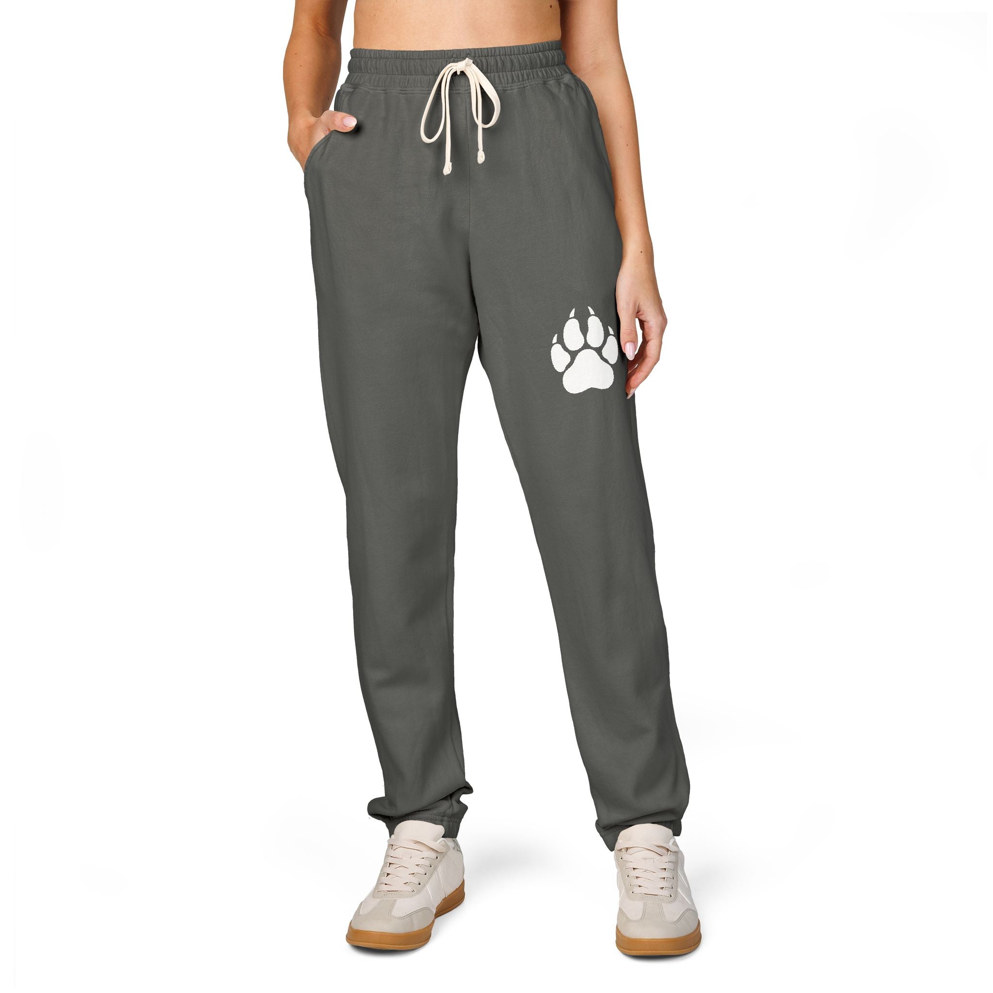 Paw Print Fleece Sweatpants — Cozy Pet-Lover Joggers