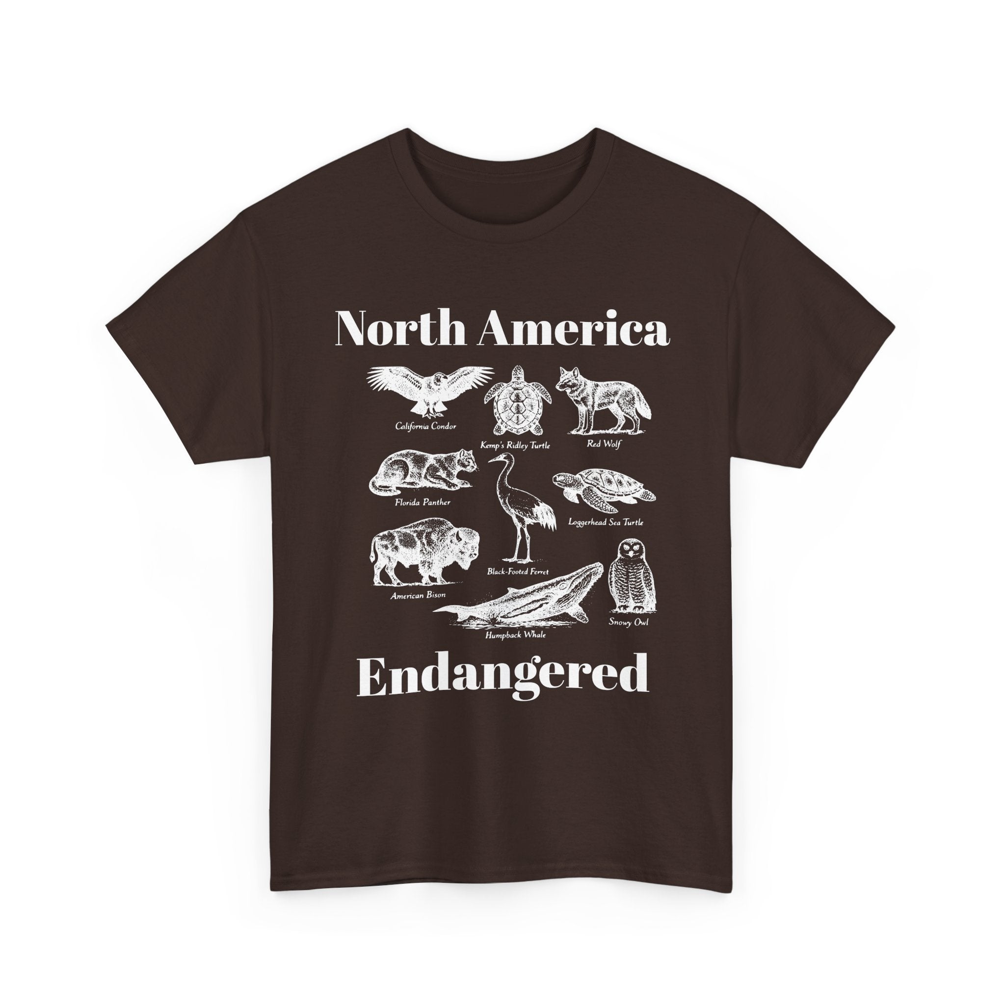 Animal  Diagram Tee — Vintage North American Animals Graphic T-Shirt