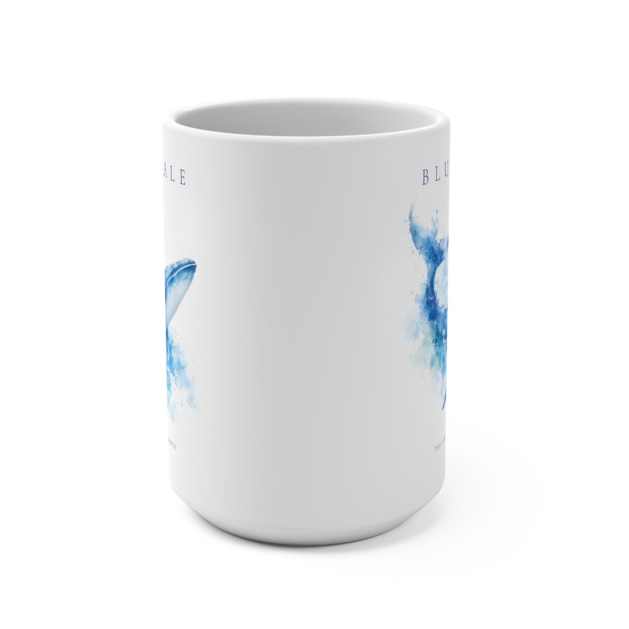 Blue Whale 15oz Mug - Watercolor Ocean Animal Coffee Cup
