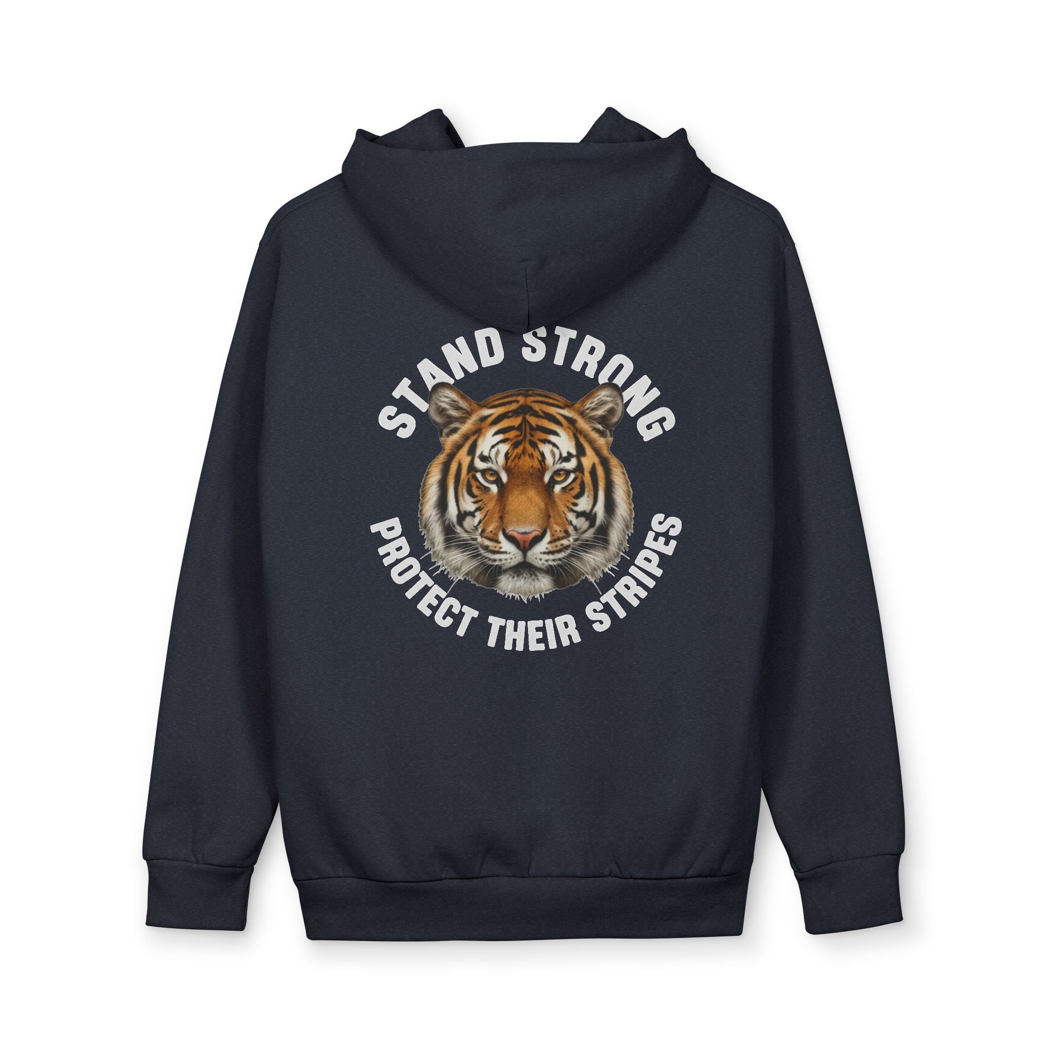 Tiger Paw Hoodie — “Stand Strong Protect Their Stripes” Wildlife Conservation Hoodie