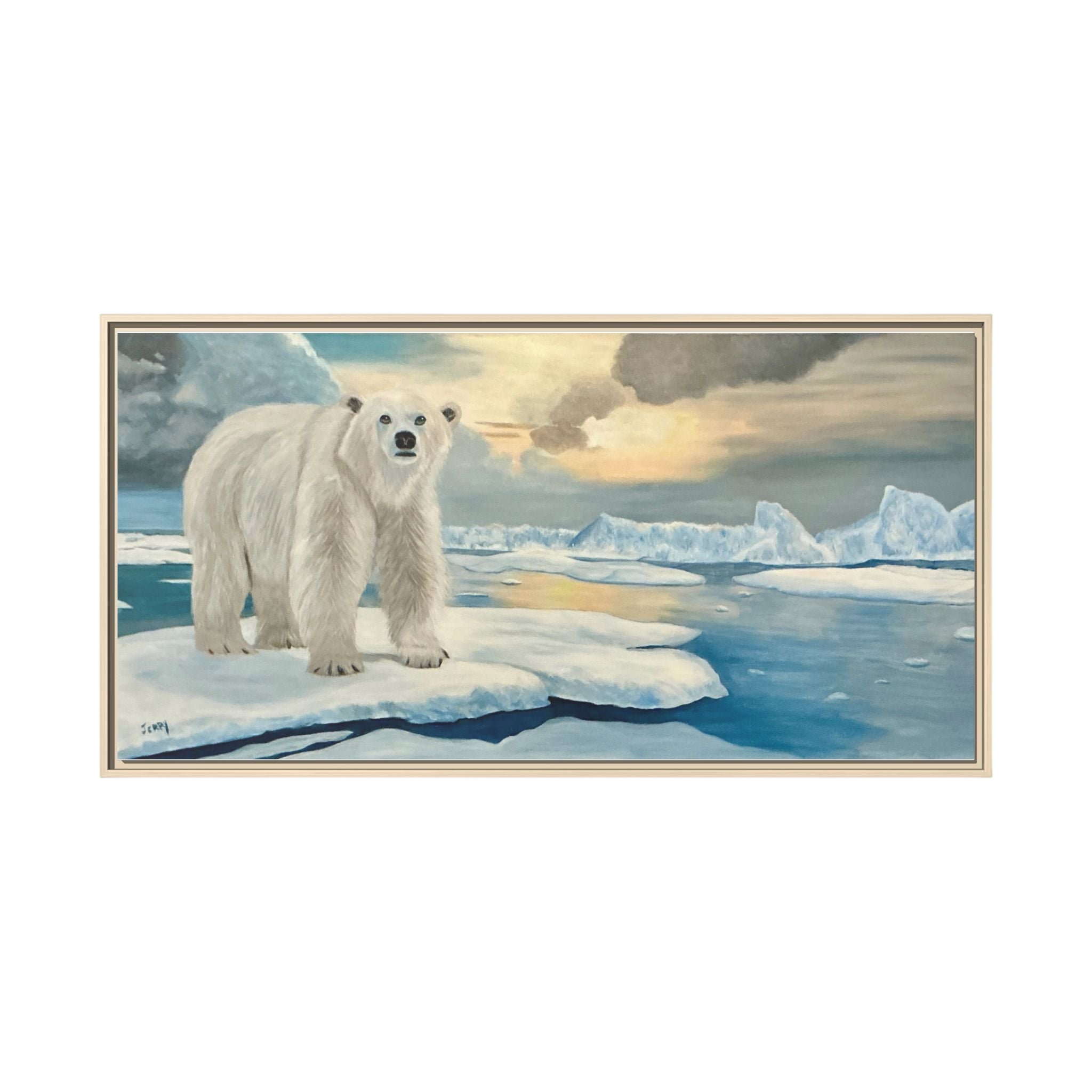 Polar Bear Arctic Canvas Print | Living Room Wall Art