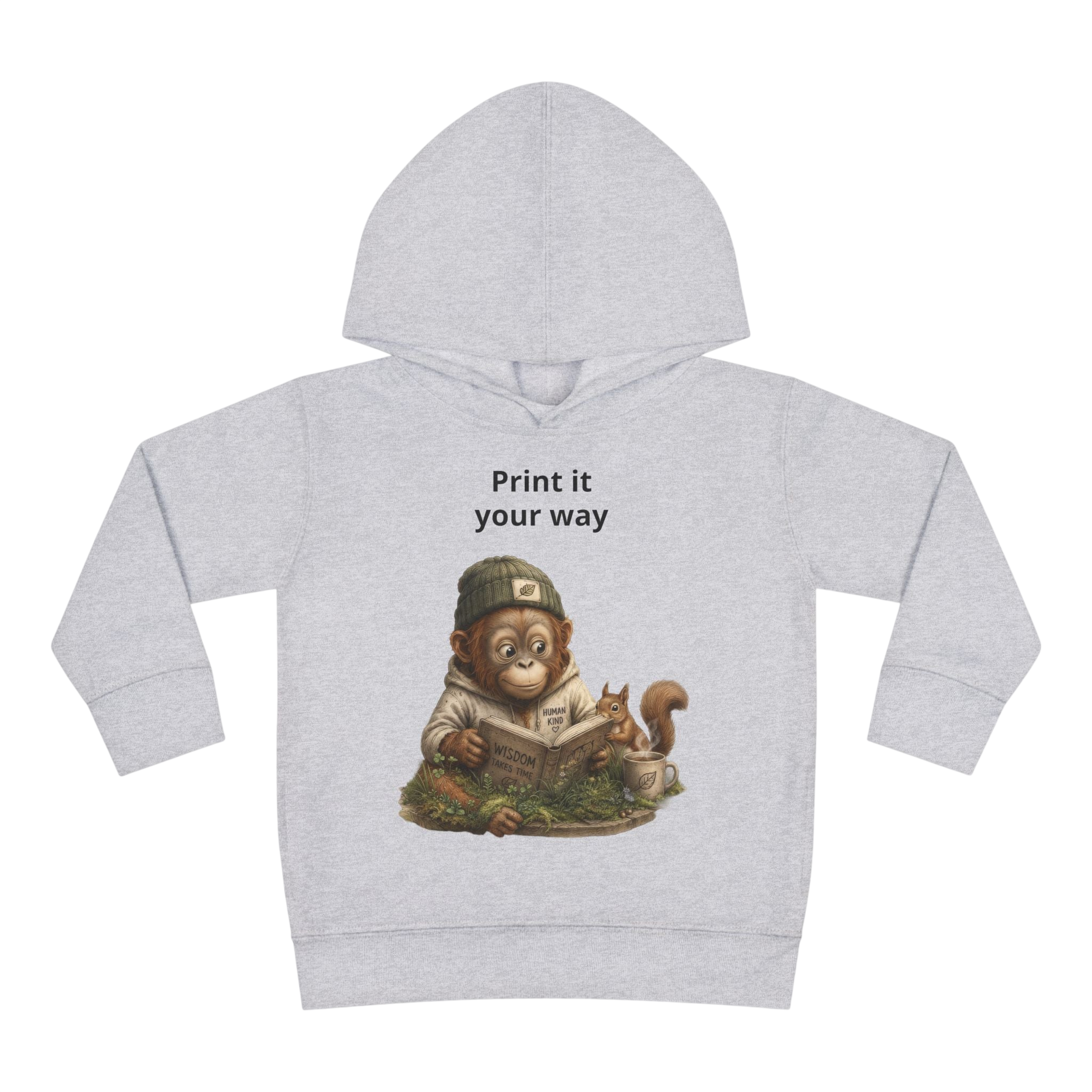 Toddler Hoodie — Cozy Orrie with Squirrel Illustration