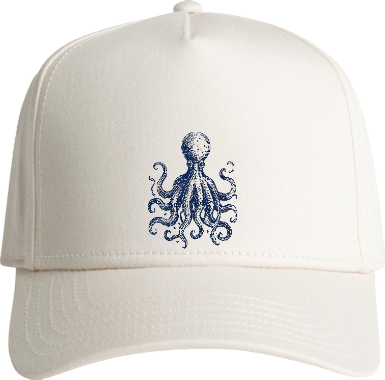 Octopus Ocean Neighbors Cap — Vintage Nautical Baseball Hat