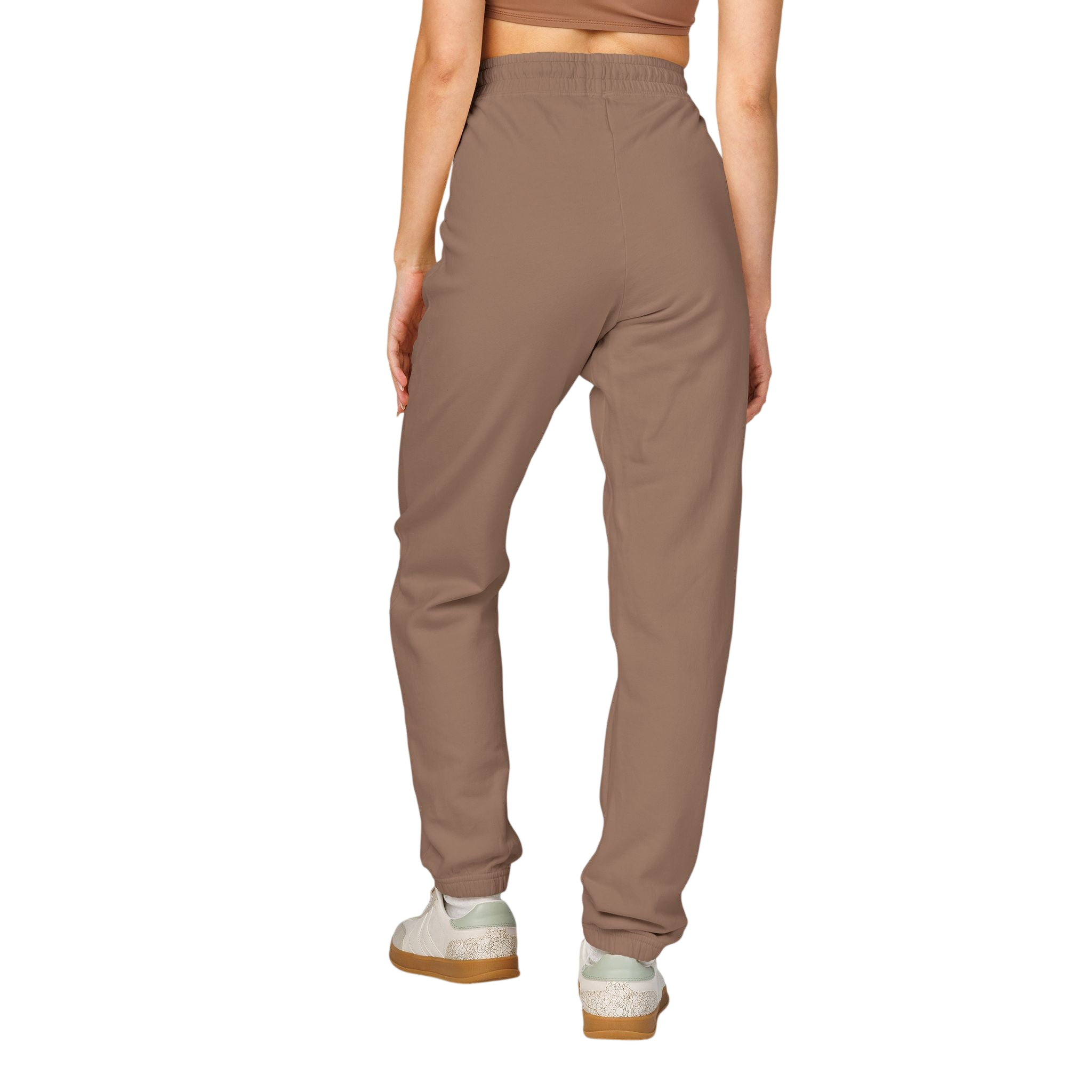 Embroidered Whale Tail Fleece Sweatpants — Garment-Dyed Cozy Joggers