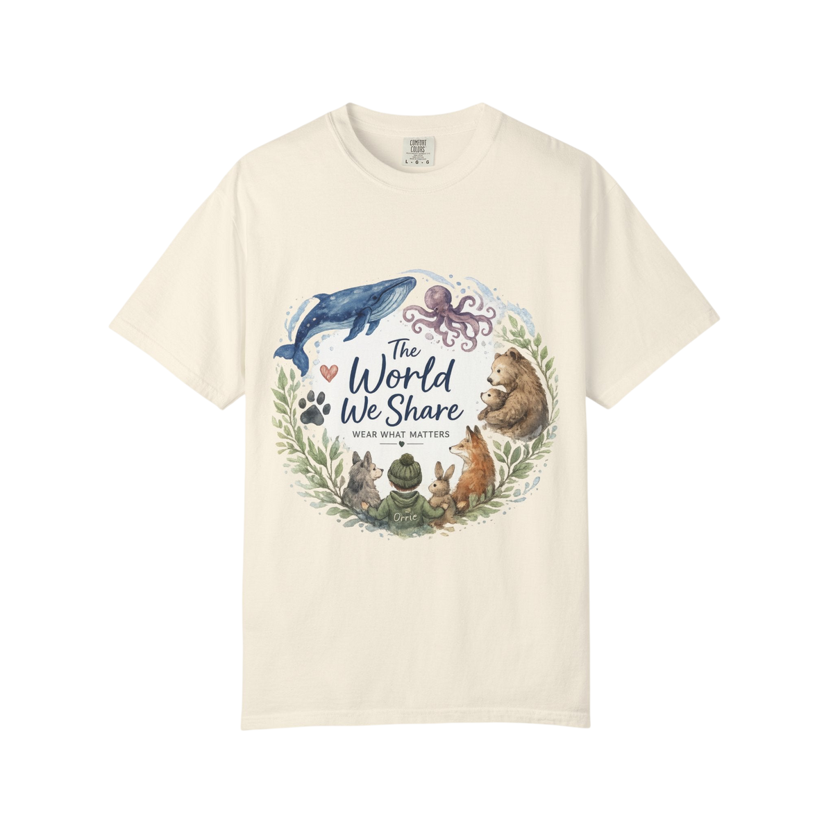 The World We Share Graphic T-Shirt on Comfort Colors