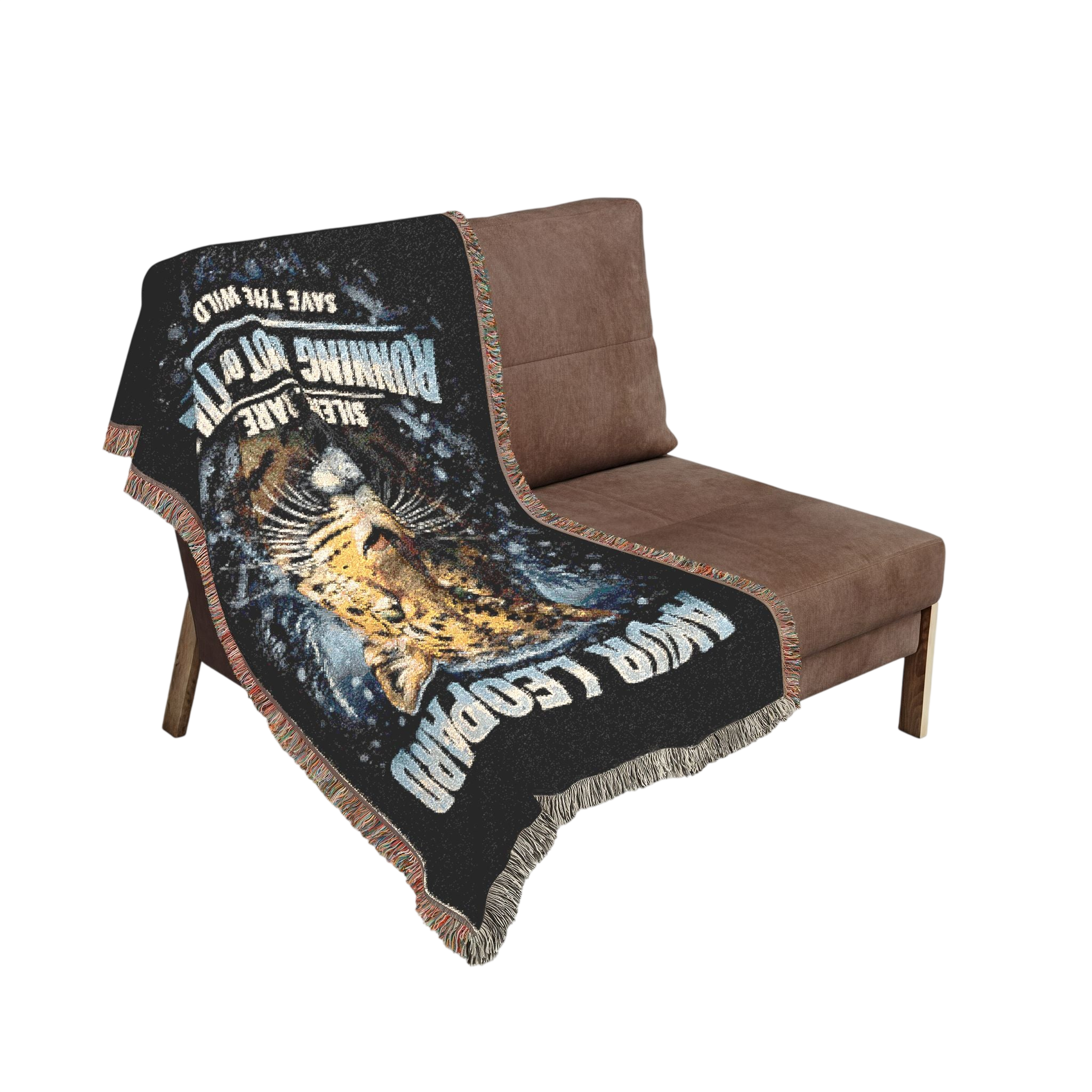 Woven Leopard Throw