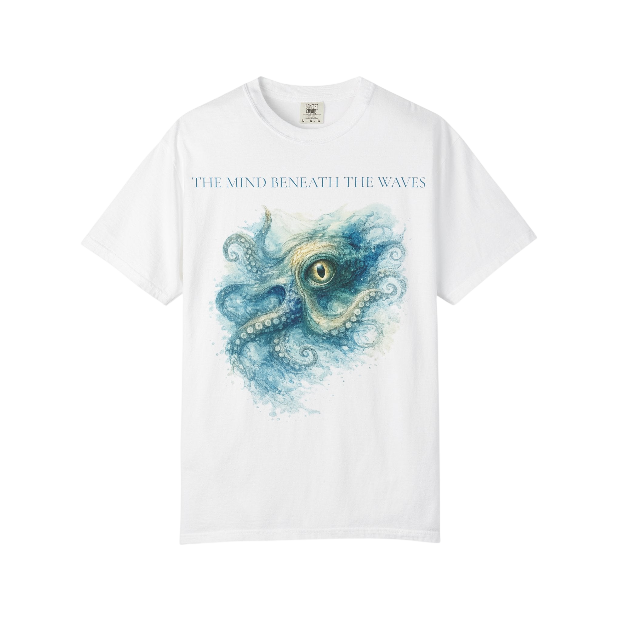 Octopus Eye Art T-Shirt — “The Mind Beneath the Waves” Comfort Colors Graphic Tee